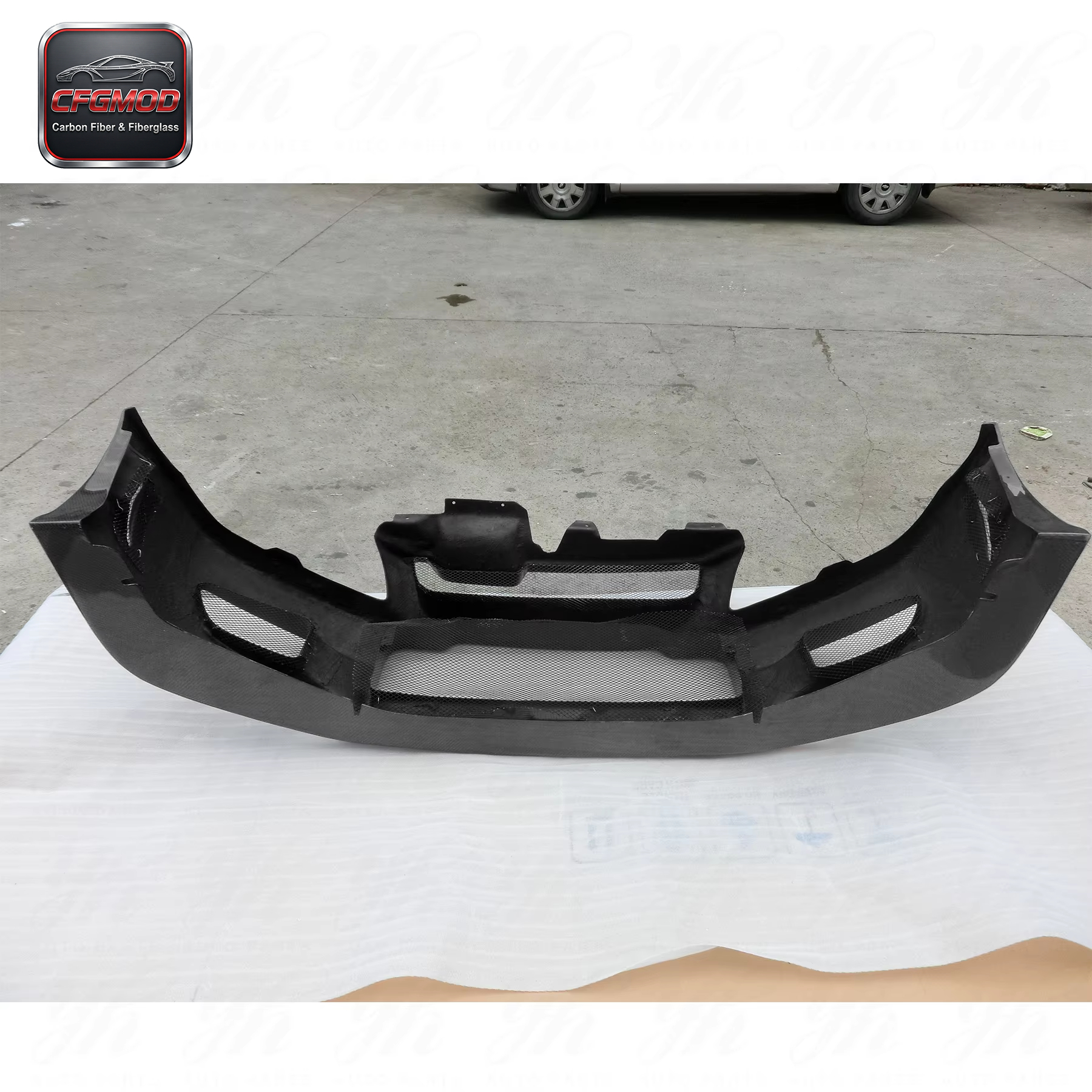 New for EVO 7 C-West Style Carbon Fiber Rear Bumper High Glossy Finish 3k Twill Weave 100% Fitment — 5