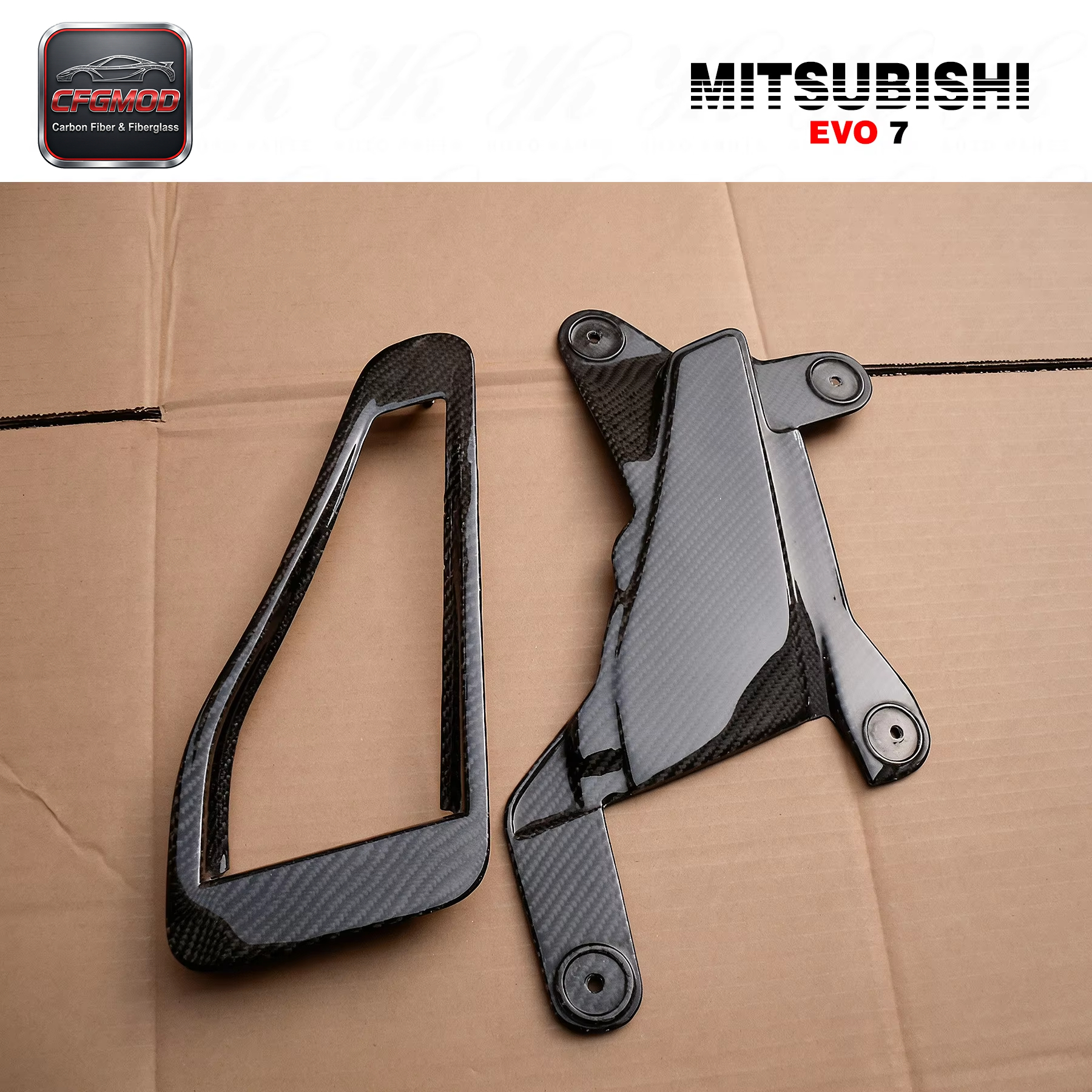 Evolution EVO 7 Carbon Fiber Hood Scoop Body Part Accessory — 4