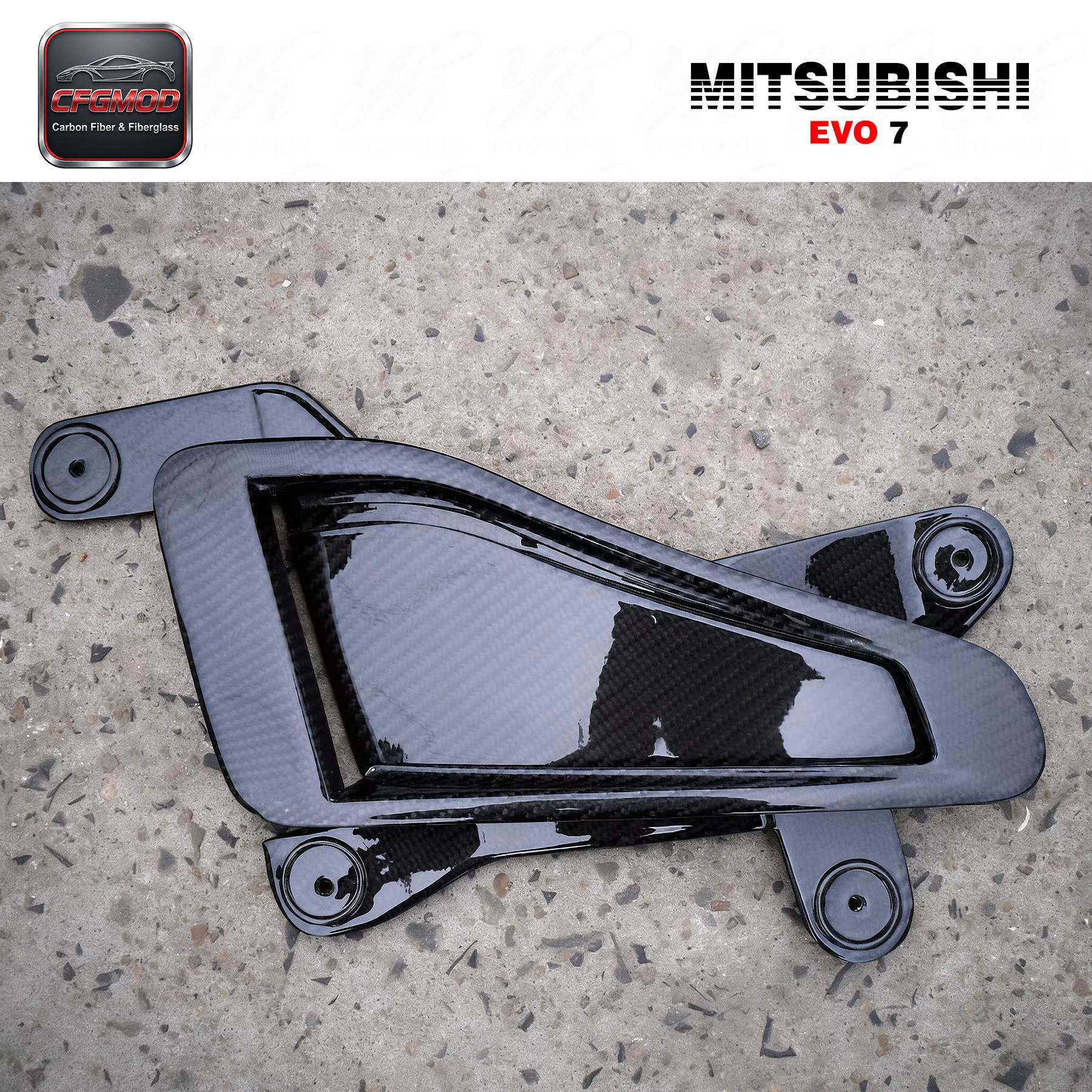 Evolution EVO 7 Carbon Fiber Hood Scoop Body Part Accessory — 6