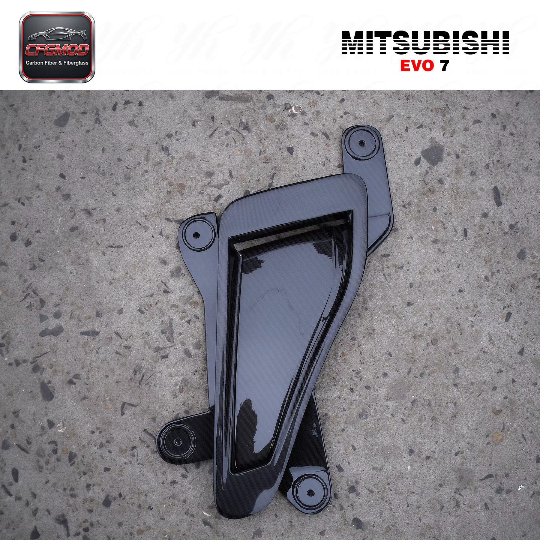 Evolution EVO 7 Carbon Fiber Hood Scoop Body Part Accessory — 7