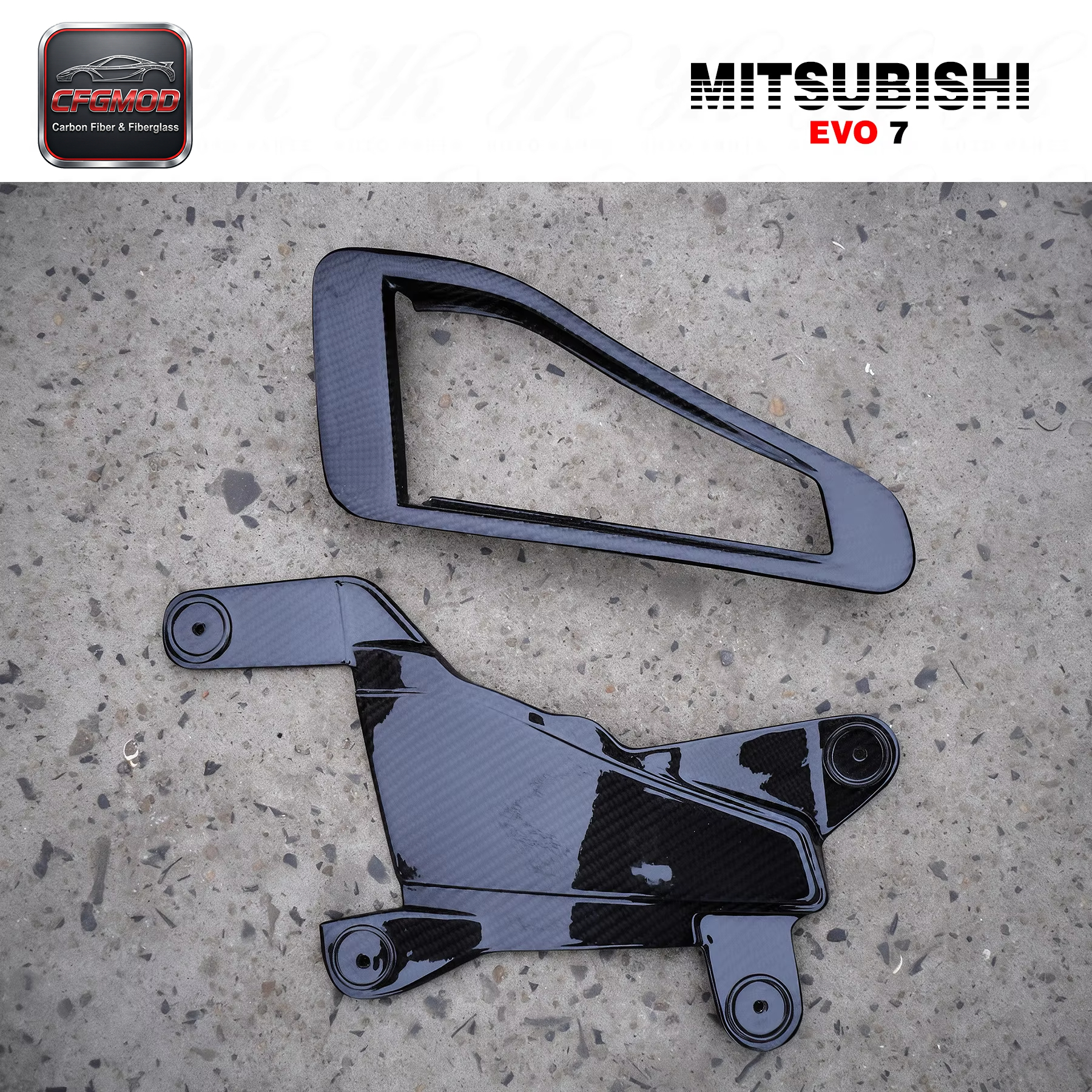 Evolution EVO 7 Carbon Fiber Hood Scoop Body Part Accessory — 10