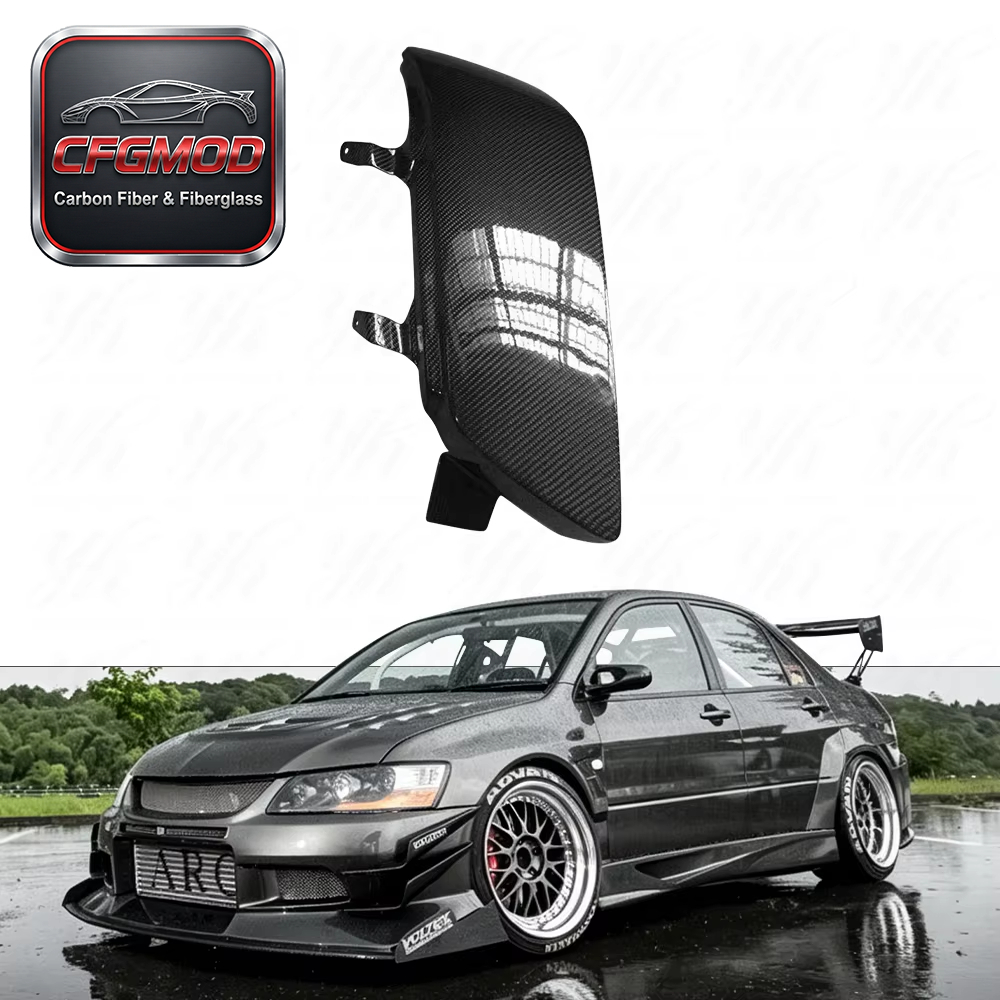 Carbon Fiber 3k Twill Wea for 2001-2007 Mitsubishi Lancer Evolution EVO 7 8 9 RHS Block-off Headlight Replacement 1pcs — 3