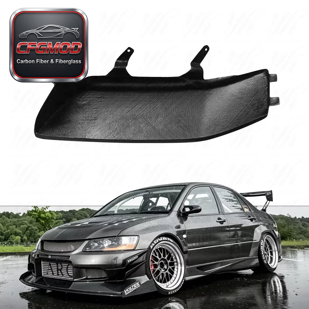Carbon Fiber 3k Twill Wea for 2001-2007 Mitsubishi Lancer Evolution EVO 7 8 9 RHS Block-off Headlight Replacement 1pcs — 4