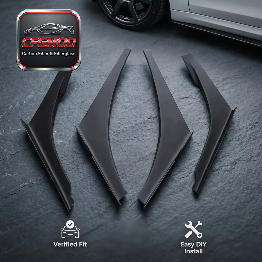 4pcs FRP Track Canards for Lancer Evolution 7-9 EVO Custom Performance Enhancement Model — 5