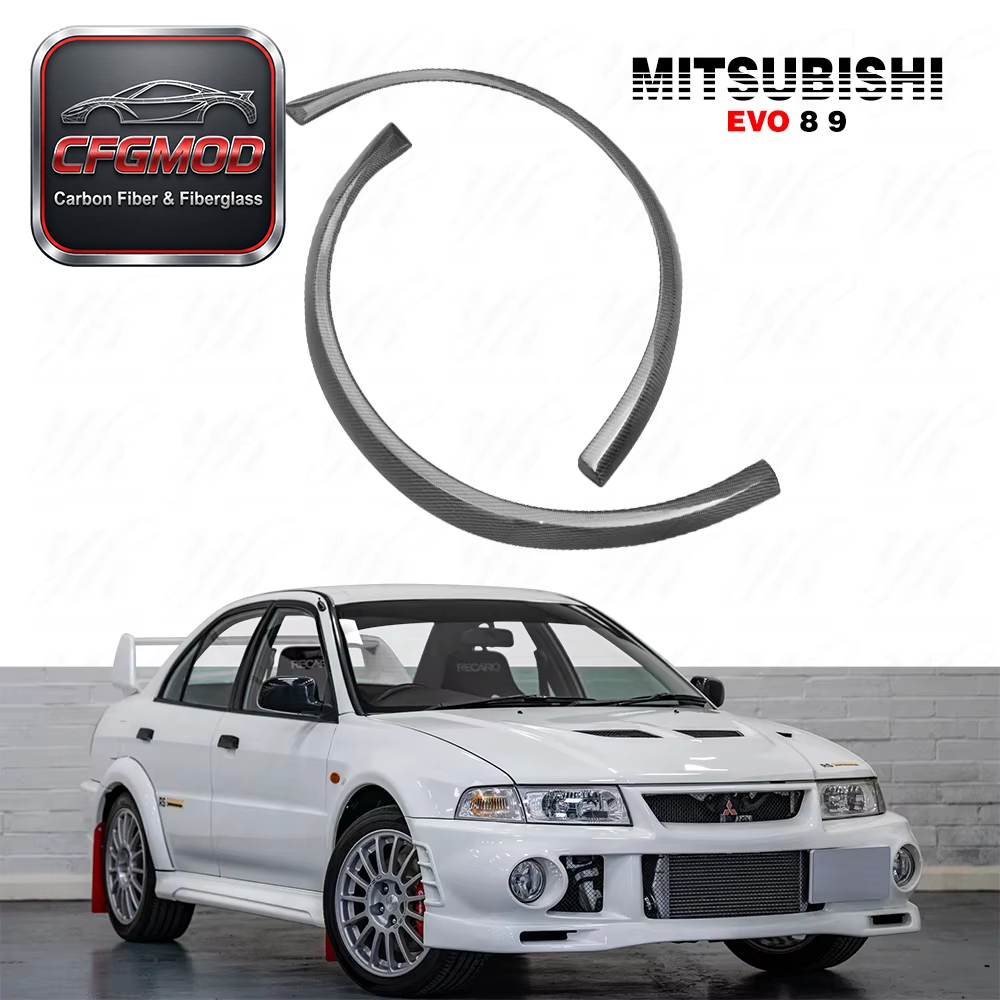 For Evolution EVO 8 9 VC Style Rear Over Fender Carbon Fiber — 3