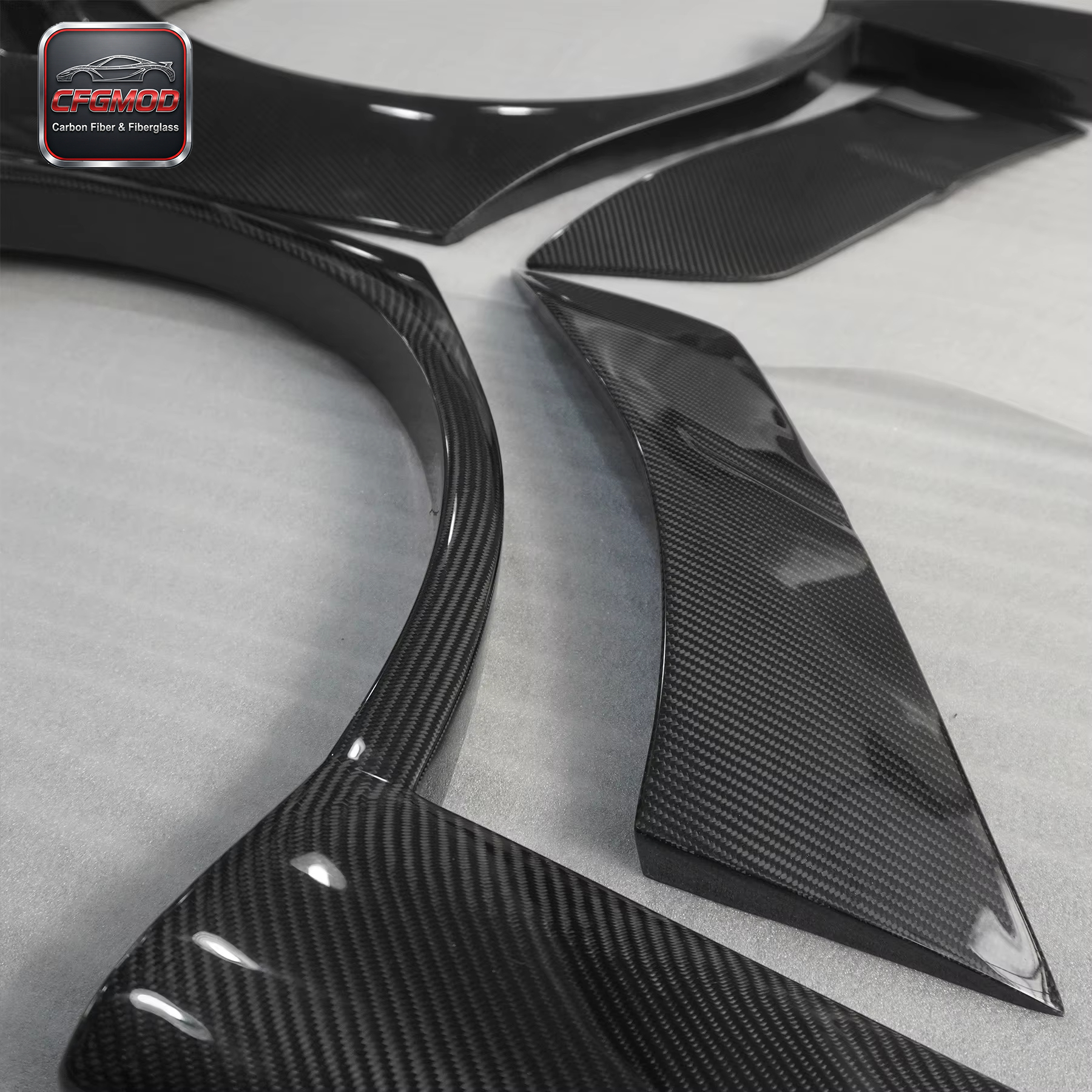 Black Right Full Set Carbon Fiber Rear Over Fender Wing for Mitsubishi Lancer Evolution EVO 8 9 VTX Cyber VC — 6