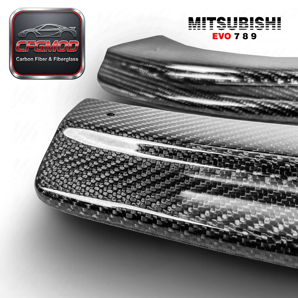 For Evolution EVO 7 EVO 8 EVO 9 JDM Style Carbon Fiber Rear Bumper Extension — 7