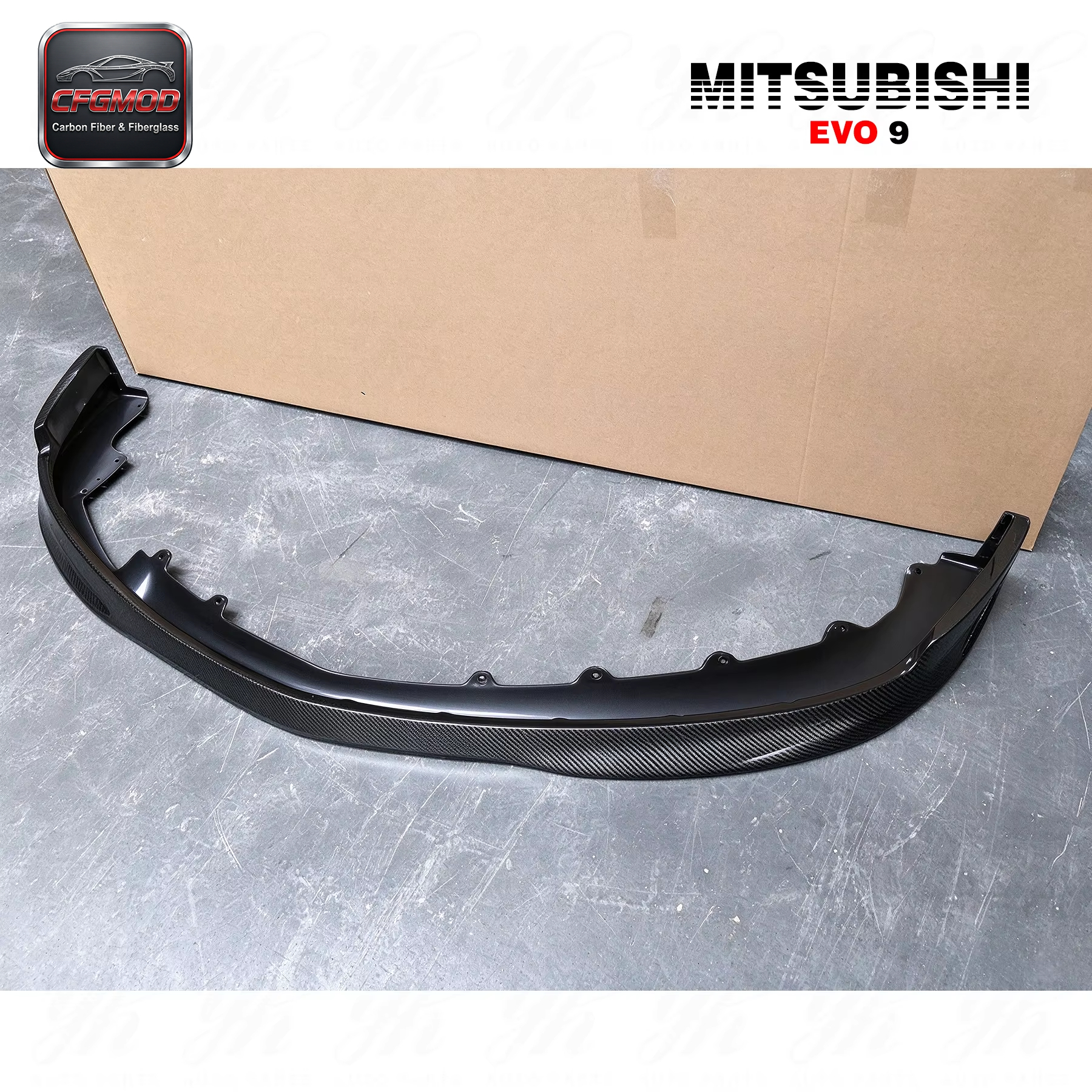 Evolution EVO 9 SE-STYLE Lancer Carbon Fiber Front Lip-Black Mitsubishi 2005-2007 — 3