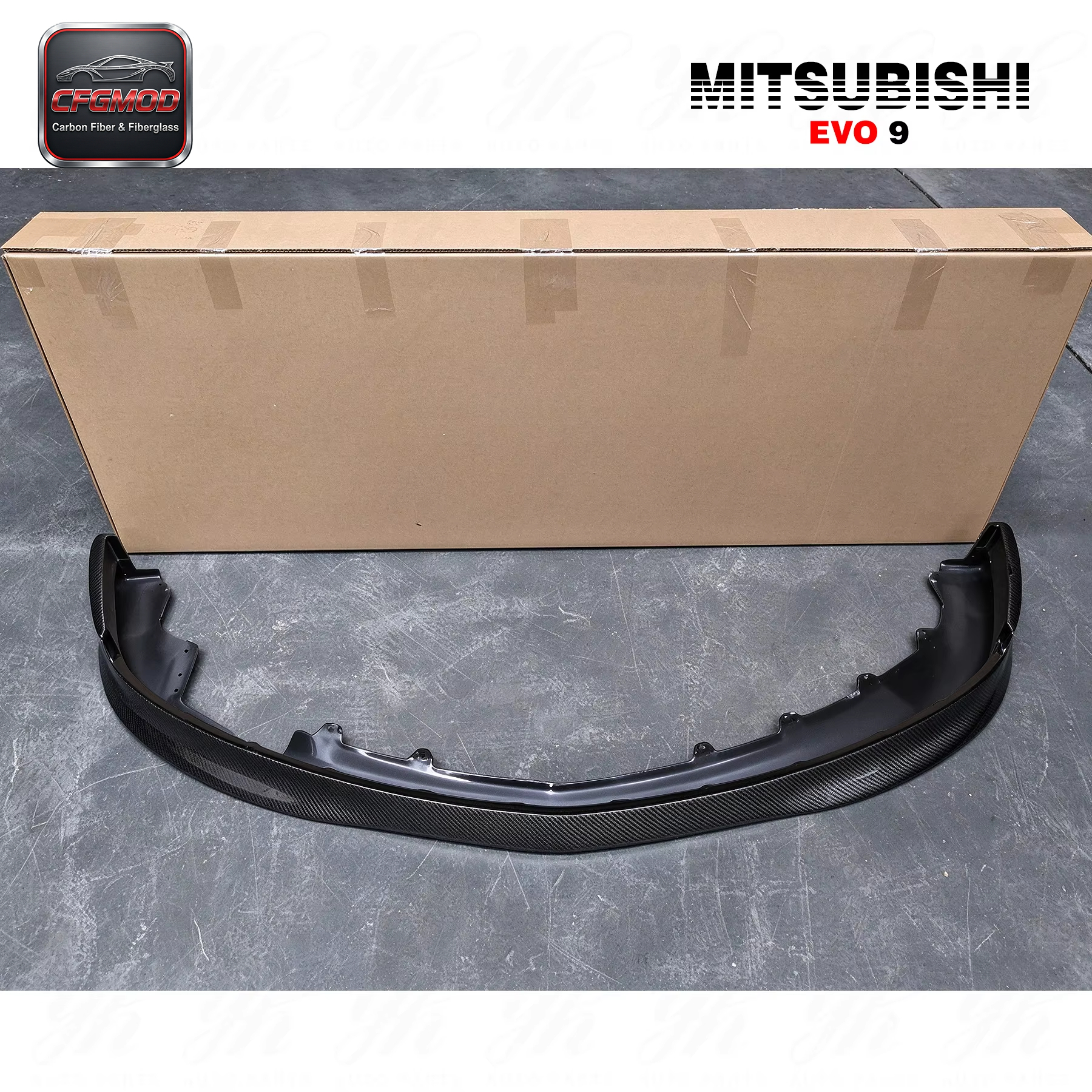 Evolution EVO 9 SE-STYLE Lancer Carbon Fiber Front Lip-Black Mitsubishi 2005-2007 — 4