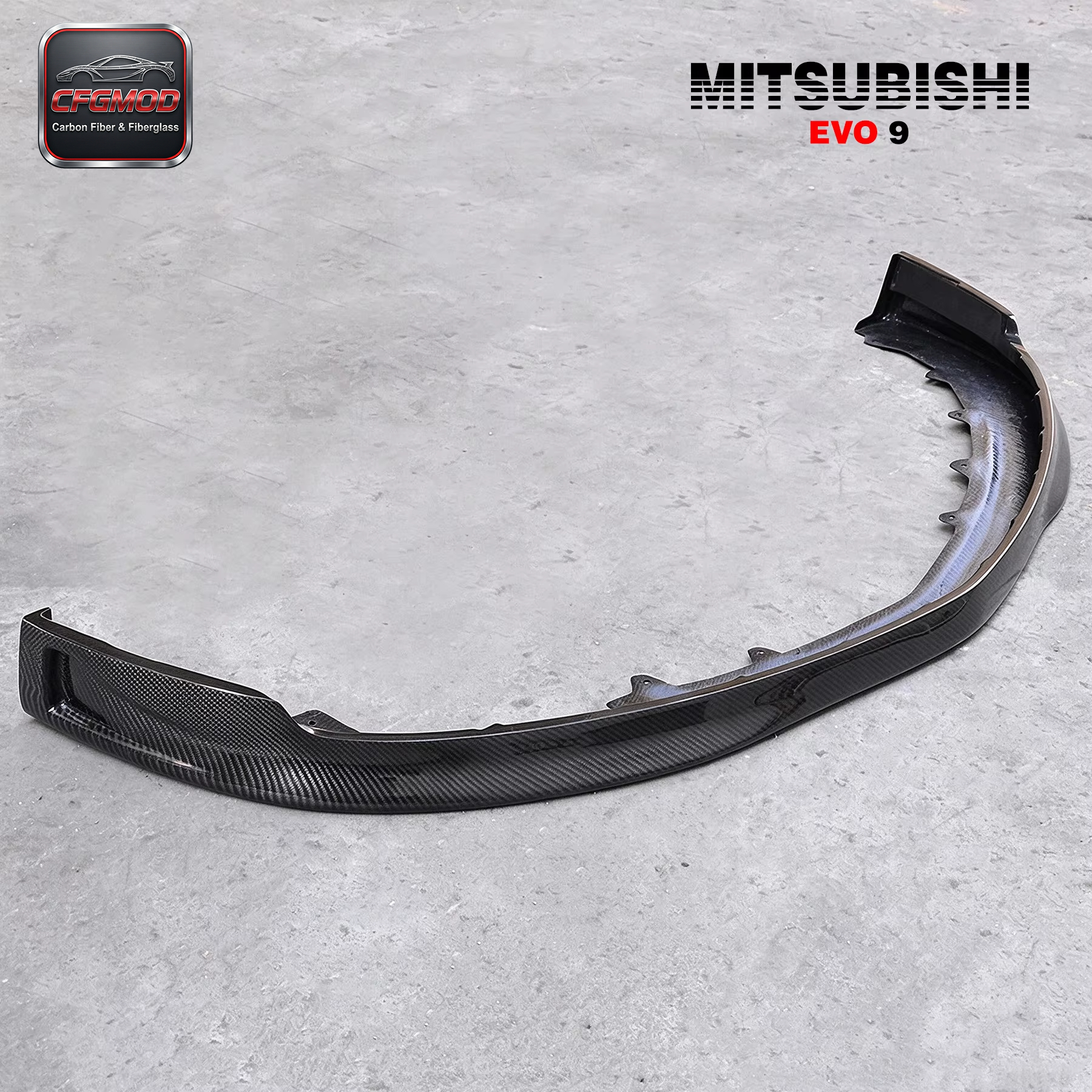 Evolution EVO 9 SE-STYLE Lancer Carbon Fiber Front Lip-Black Mitsubishi 2005-2007 — 7
