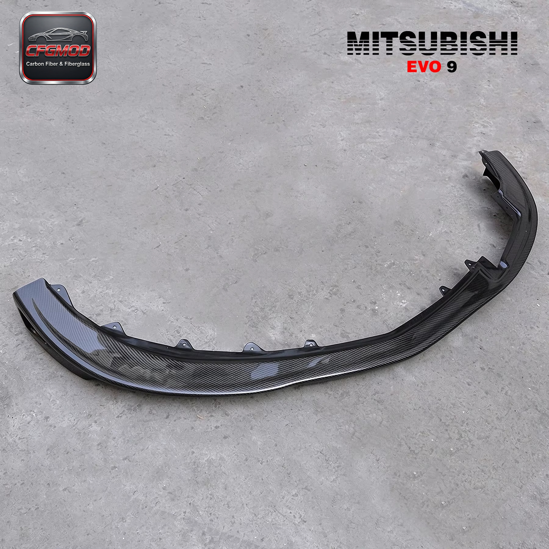 Evolution EVO 9 SE-STYLE Lancer Carbon Fiber Front Lip-Black Mitsubishi 2005-2007 — 8