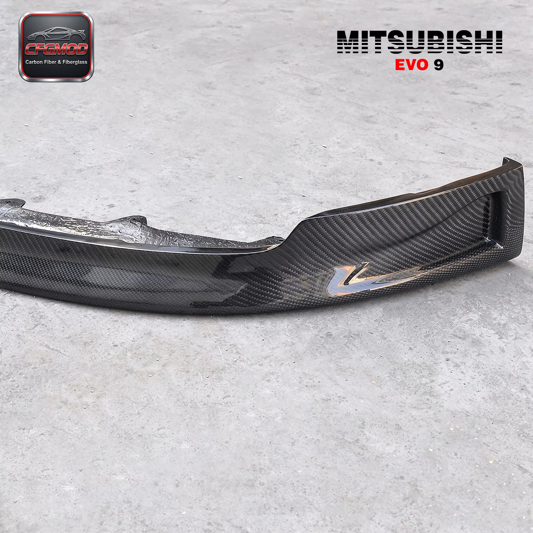 Evolution EVO 9 SE-STYLE Lancer Carbon Fiber Front Lip-Black Mitsubishi 2005-2007 — 9