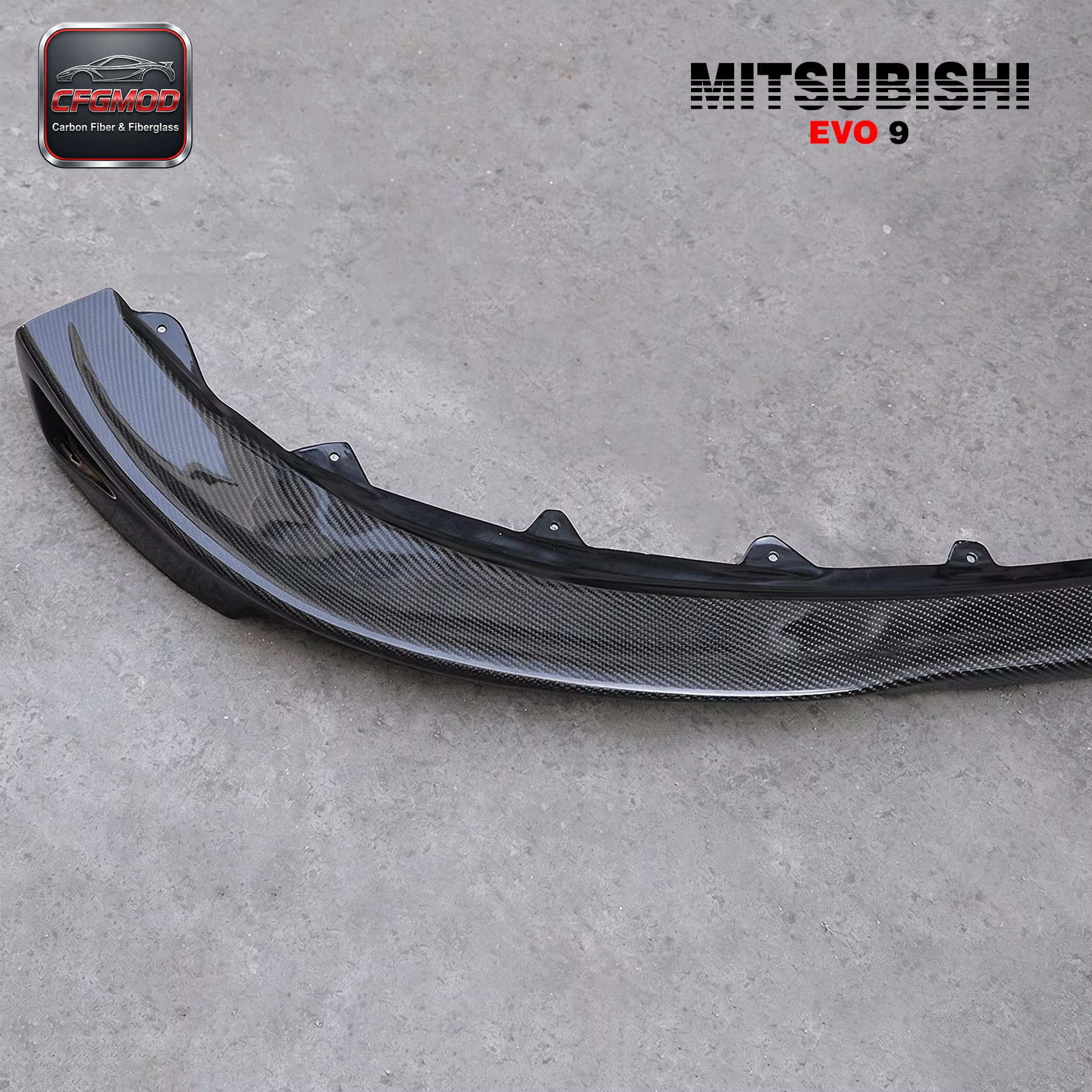 Evolution EVO 9 SE-STYLE Lancer Carbon Fiber Front Lip-Black Mitsubishi 2005-2007 — 10