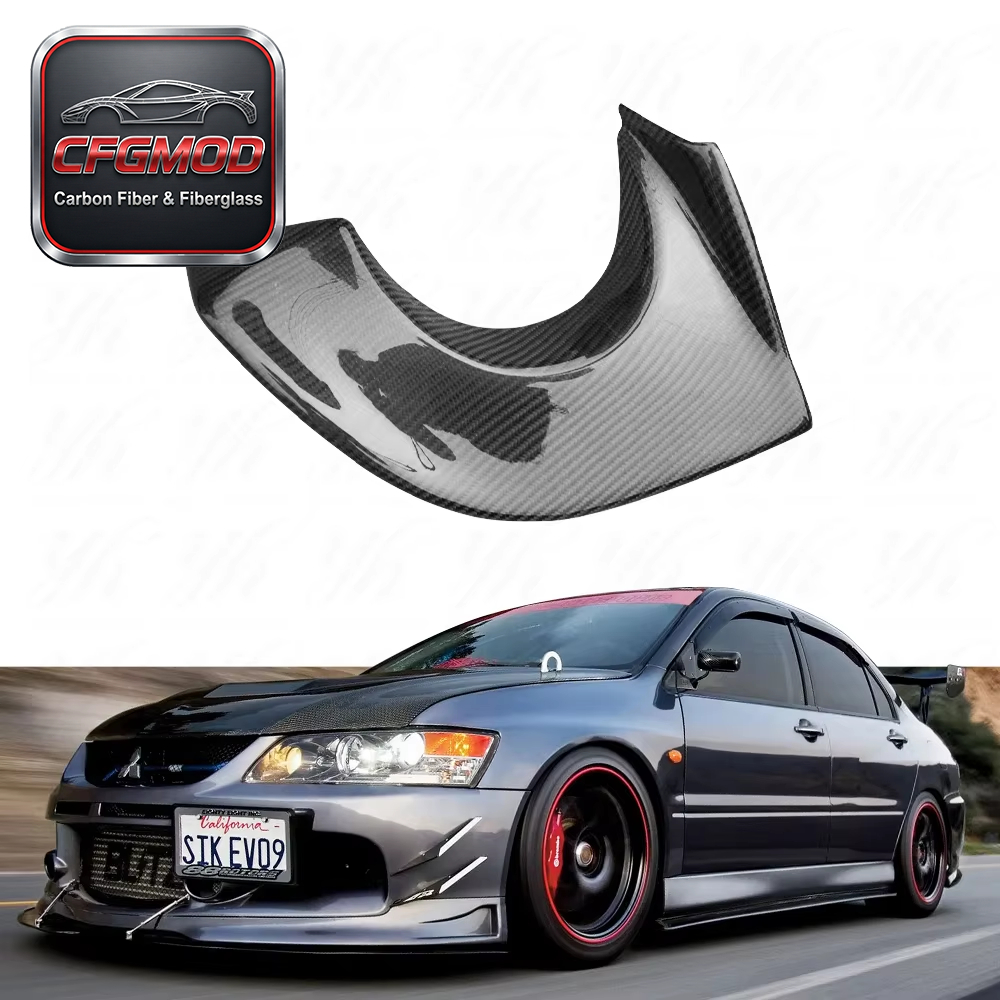 Black EVO 9 Rear Bumper Exhaust Heat Shield Carbon Fiber for Mitsubishi Lancer 1985-1989 — 1