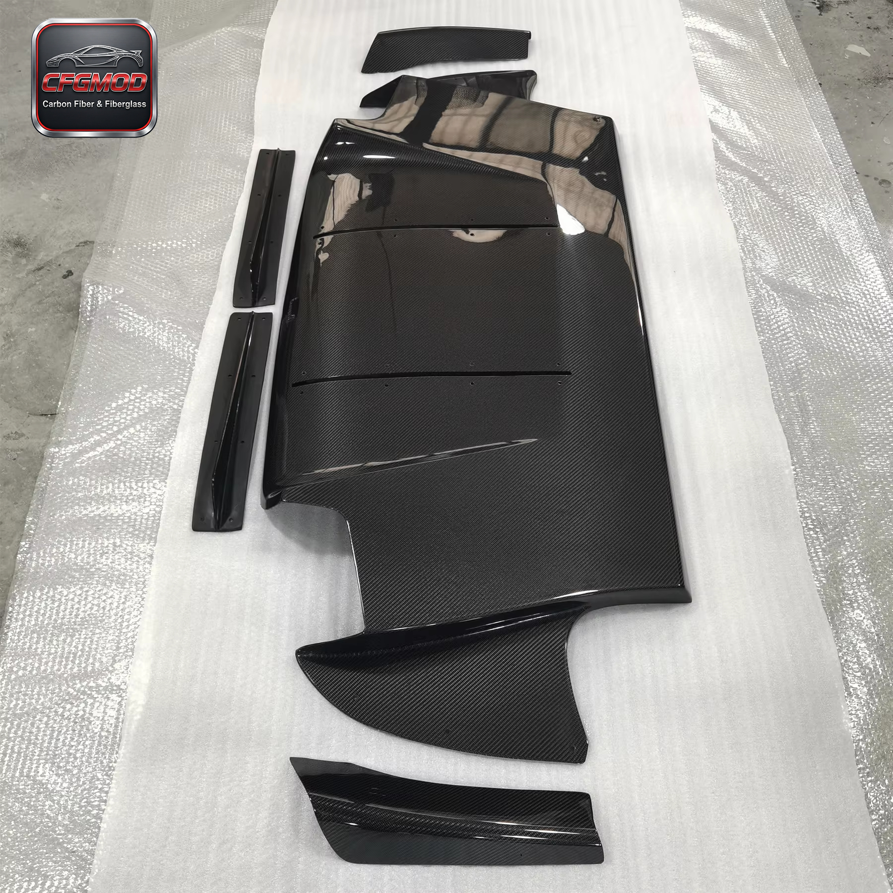 EVO 9 Carbon Fiber Rear Diffuser for Mitsubishi Lancer 1985-1989 High Quality 100% Fitment Easy Installation — 5