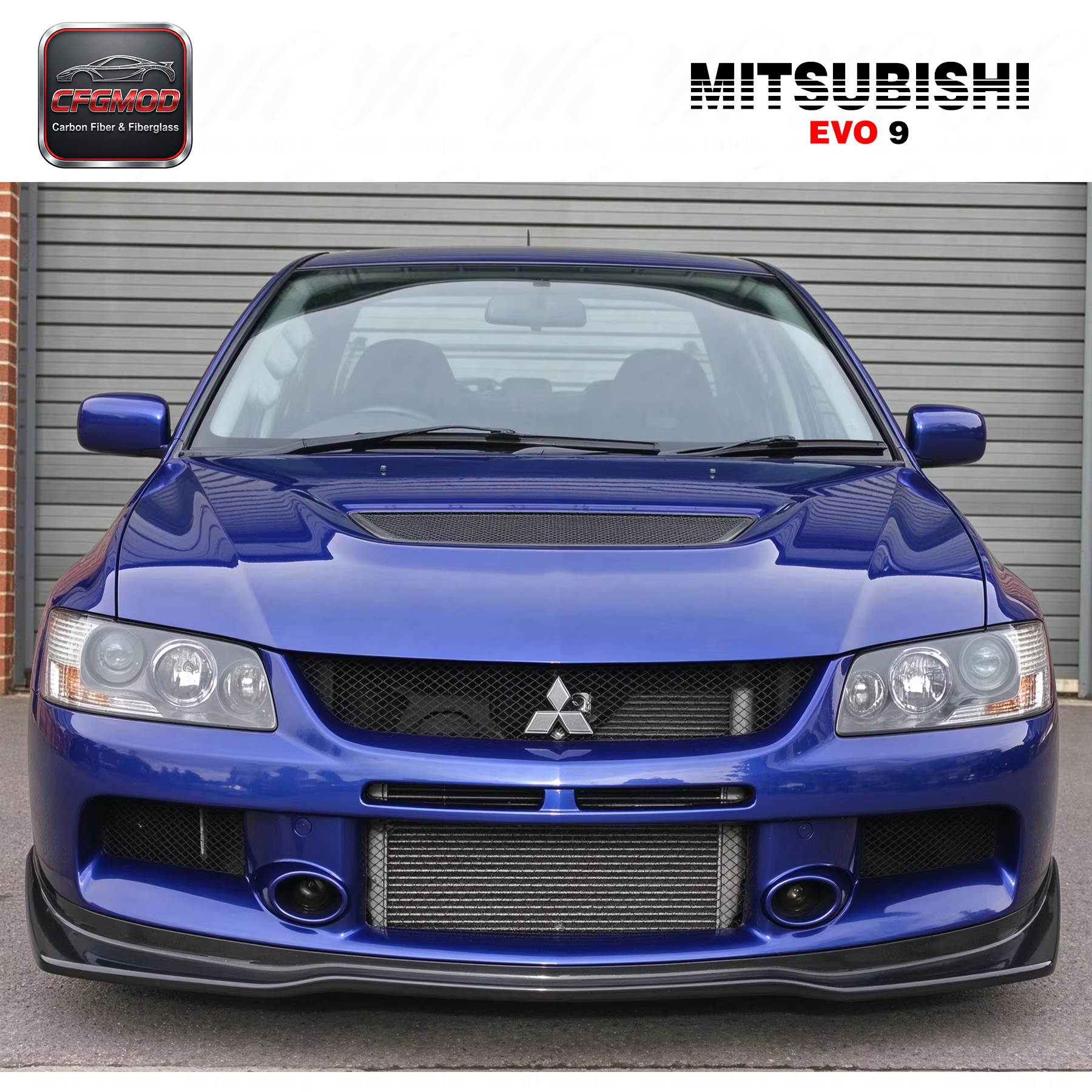 New Black Carbon Fiber Ralliart Front Lip for Mitsubishi Evolution EVO 9 Brand High Quality 100% Fitment — 2