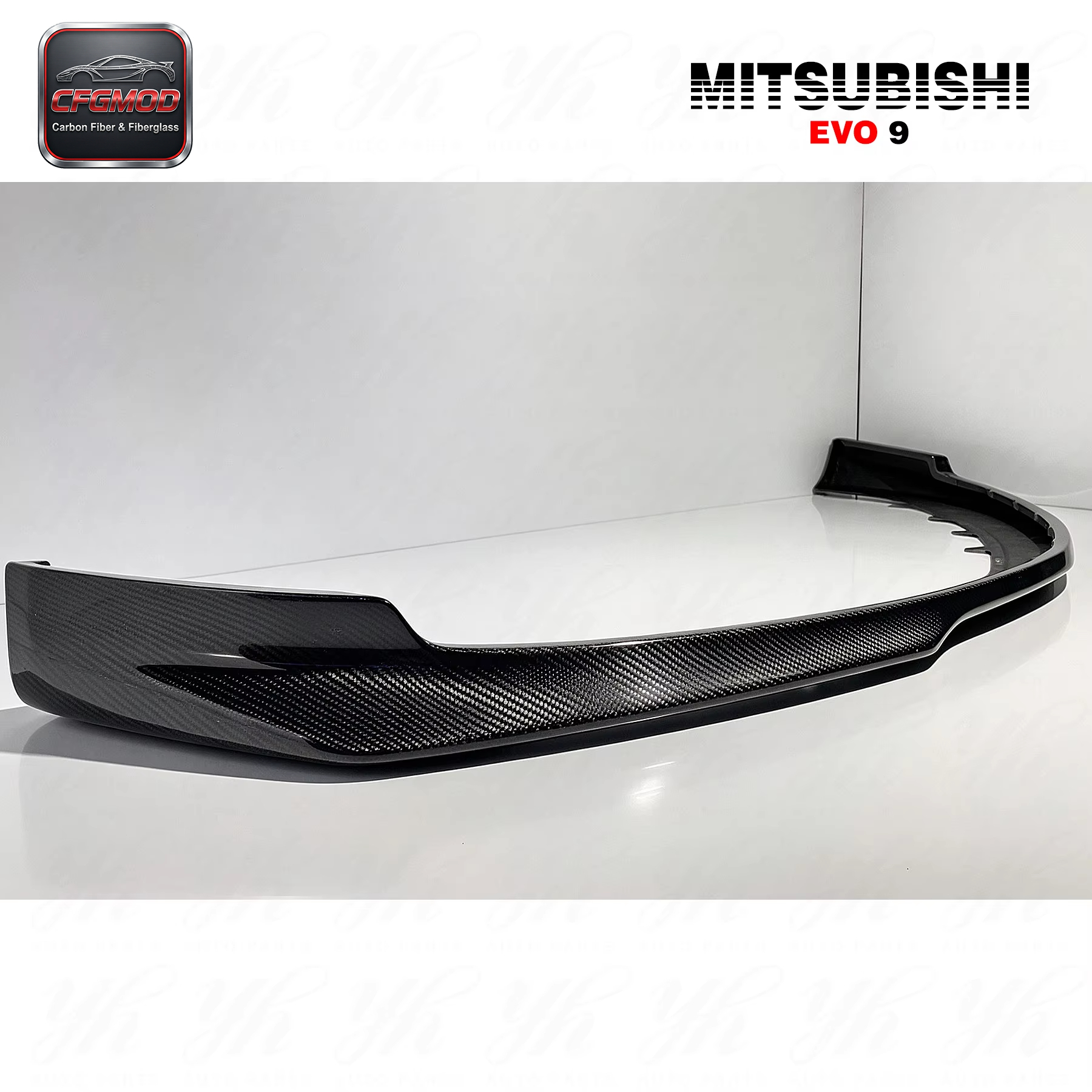 New Black Carbon Fiber Ralliart Front Lip for Mitsubishi Evolution EVO 9 Brand High Quality 100% Fitment — 6
