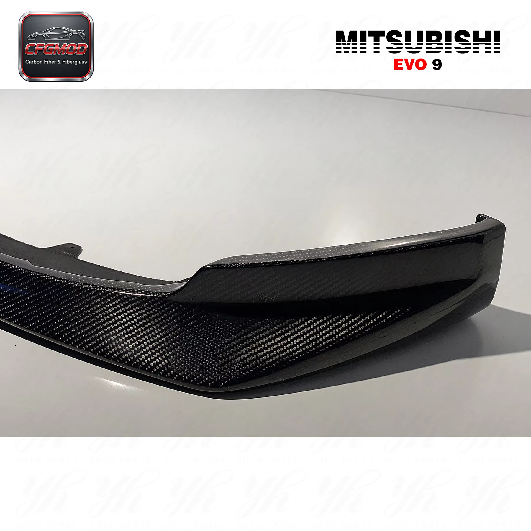 New Black Carbon Fiber Ralliart Front Lip for Mitsubishi Evolution EVO 9 Brand High Quality 100% Fitment — 8