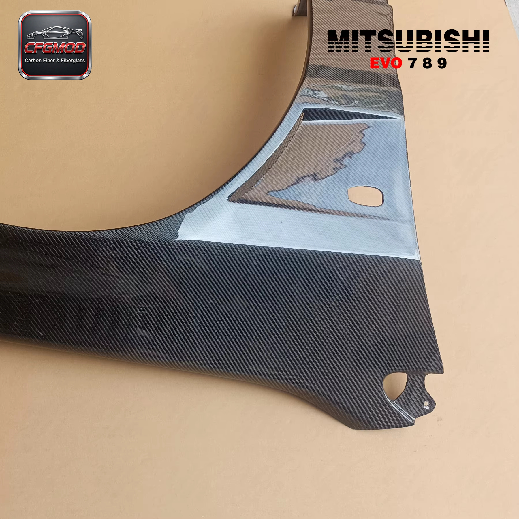 Black for Evolution EVO 8 9 Cyber VC Style Front Fenders Full Set +10mm Wider Mitsubishi — 5