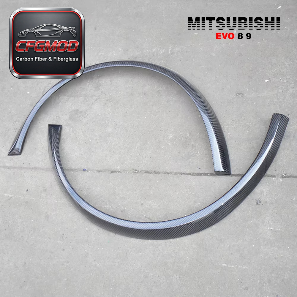 For Evo 9 CF Carbon Fiber Universal Fender Flares Wheel Arches/Eyebrow 2 Pcs — 5