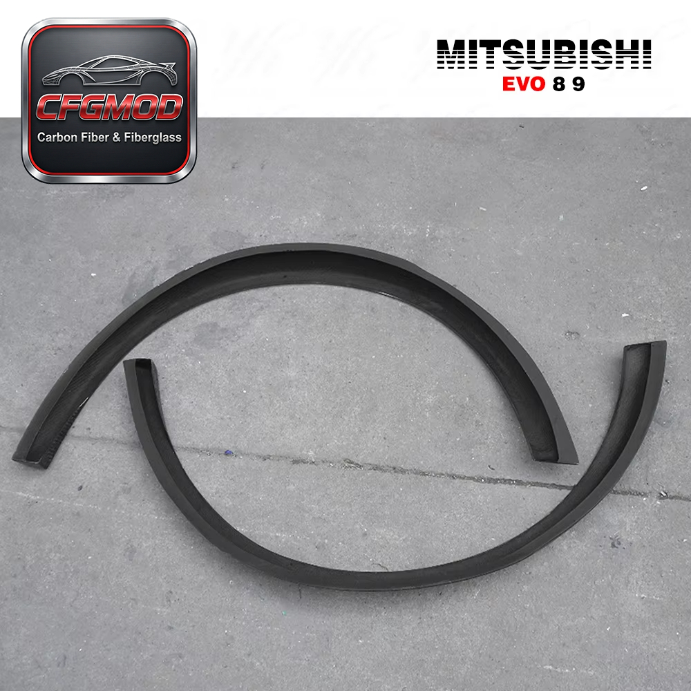For Evo 9 CF Carbon Fiber Universal Fender Flares Wheel Arches/Eyebrow 2 Pcs — 6
