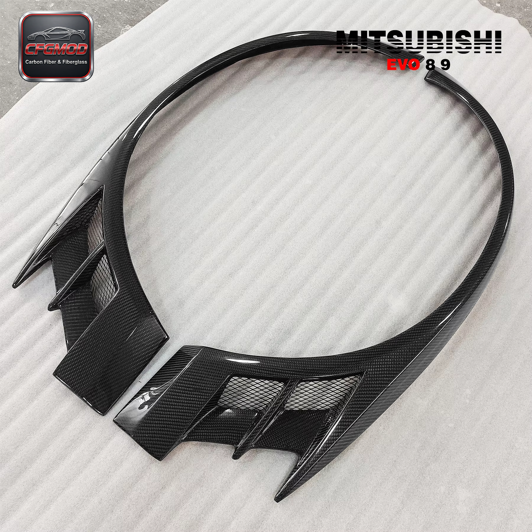 Carbon Fiber CF VC Cyber Style Body Kit for Evolution EVO 8 9 Front Over Fender Wing — 5