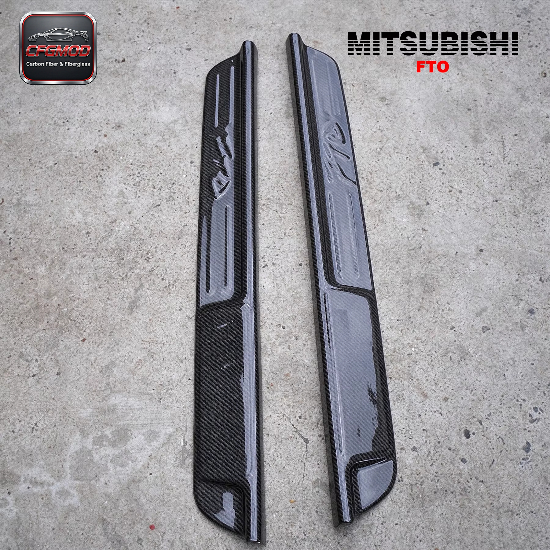 Carbon Fiber FTO OEM Style Door Sill (Pair) CF — 5
