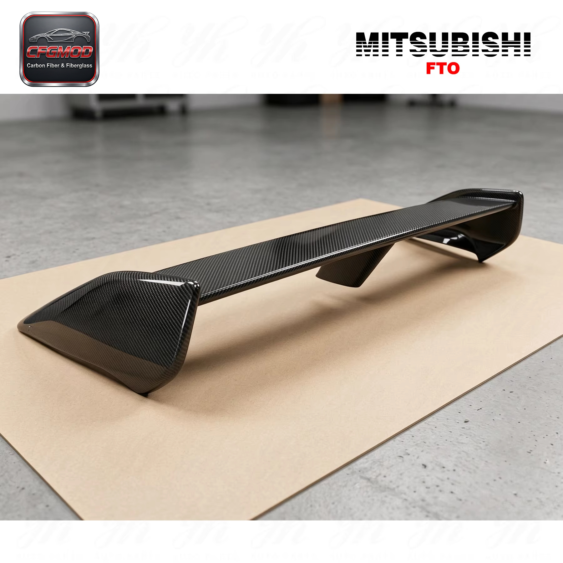 For FTO Version-R Carbon Fiber Single Deck Rear Wing Spoiler Mitsubishi 1995-2000 — 4