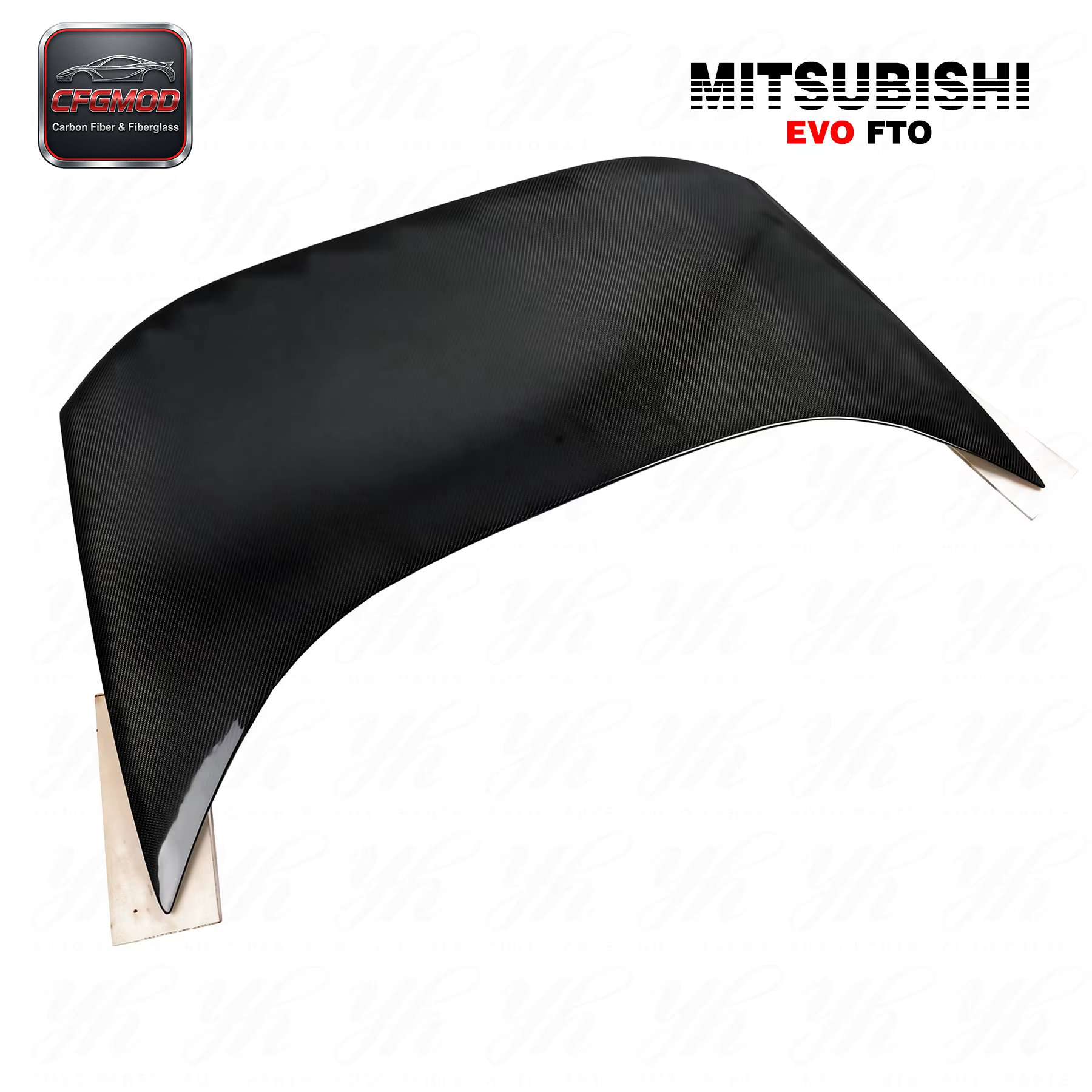 1995-2000 Mitsubishi FTO OEM Style High Gloss Black Carbon Fiber Trunk BootLid with — 2