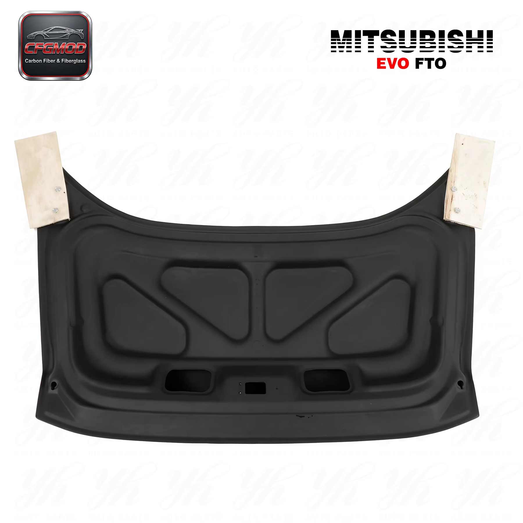 1995-2000 Mitsubishi FTO OEM Style High Gloss Black Carbon Fiber Trunk BootLid with — 4