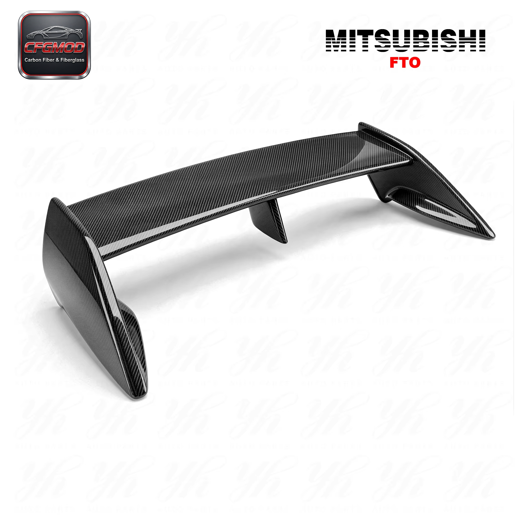 For 1995-2000 FTO Version-R Style Rear Trunk Spoiler Wing Carbon Fiber — 1
