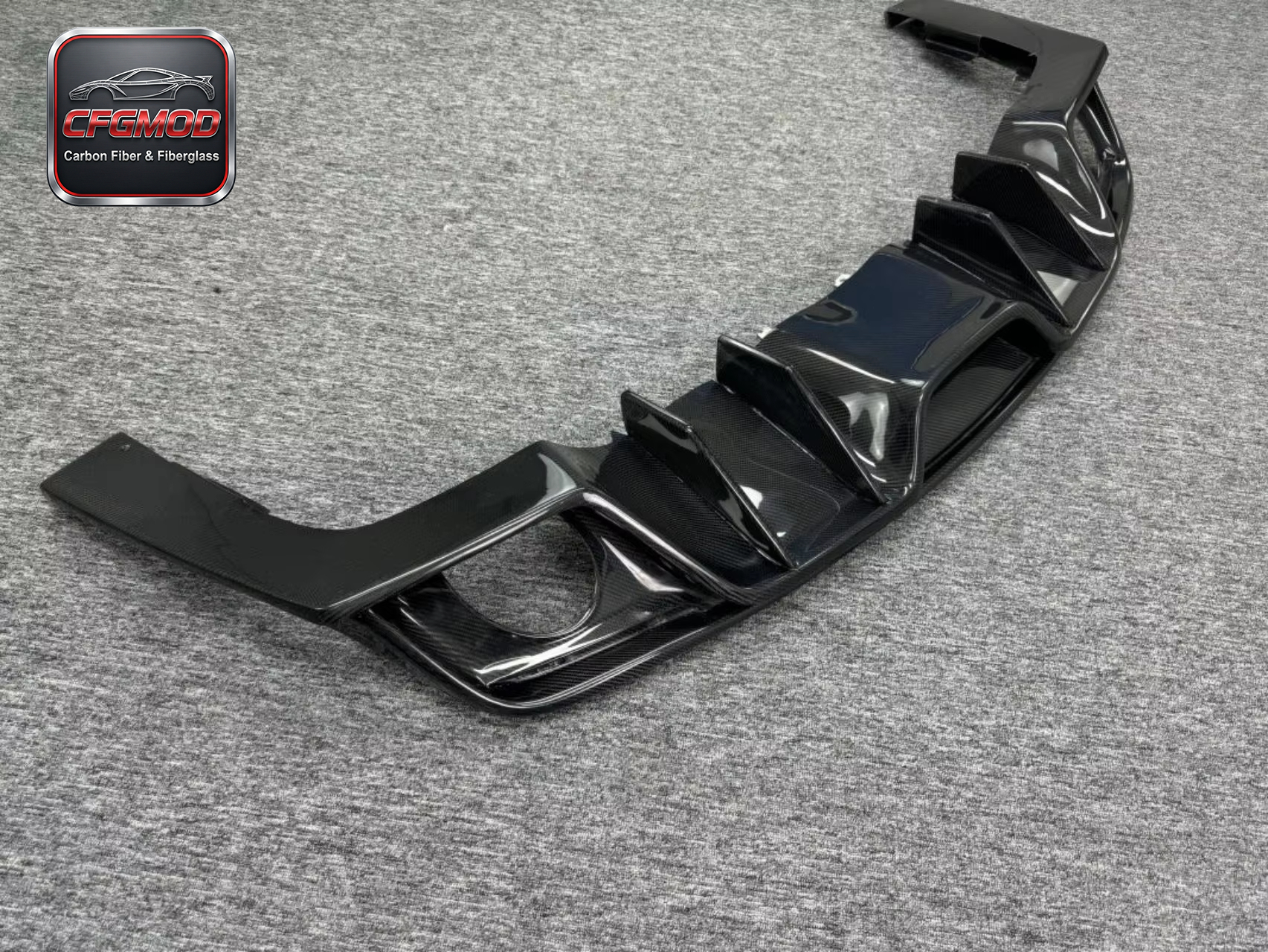 AC Style Carbon Fiber Rear Bumper Lip Diffuser for 2015-2017 Ford Mustang Tuning Parts — 7
