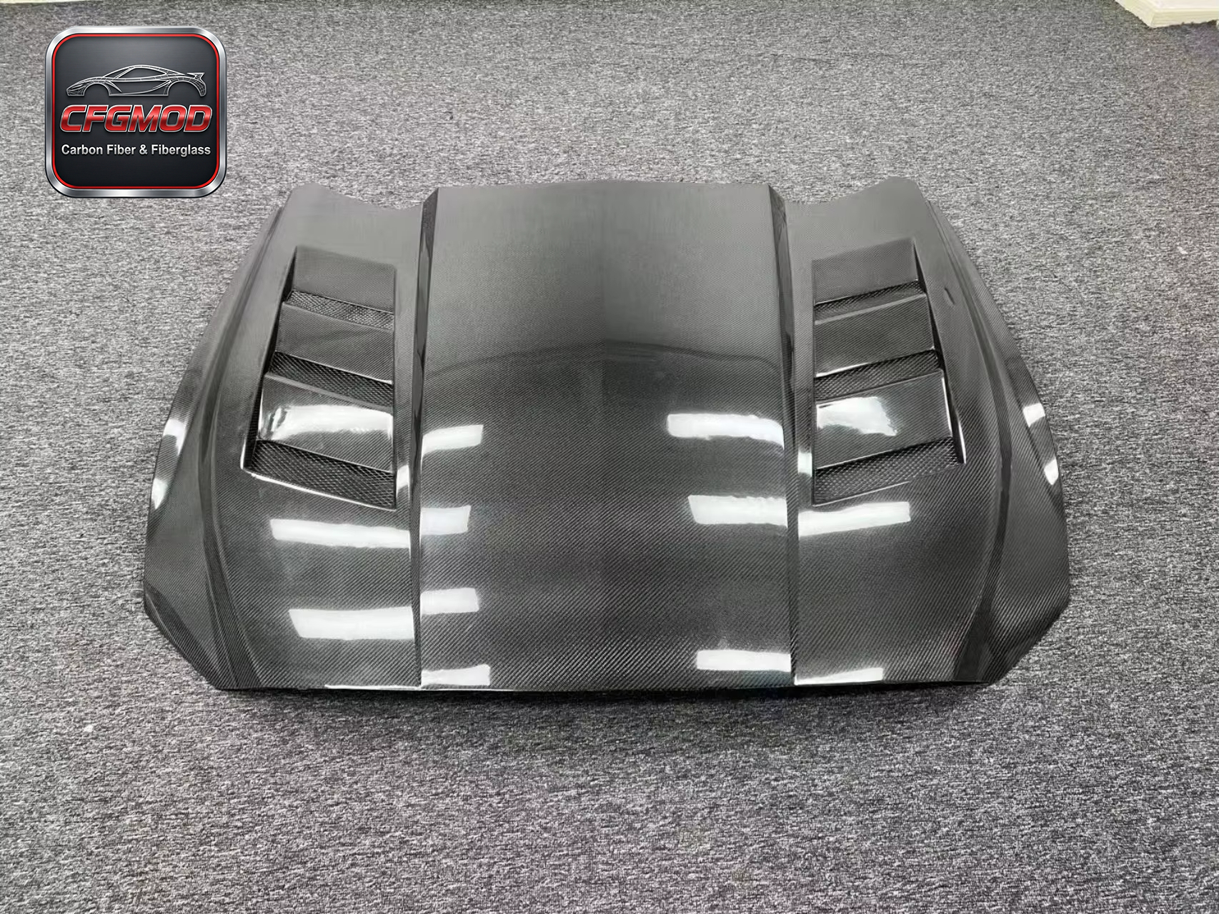 AC Style Carbon Fiber Rear Bumper Lip Diffuser for 2015-2017 Ford Mustang Tuning Parts — 9