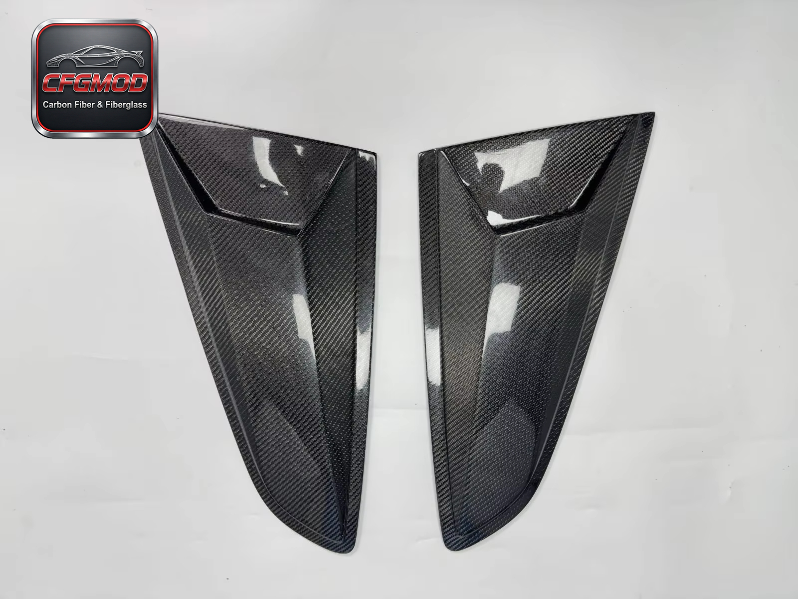 Carbon Fiber R Design Rear Side Window Louver Shutter Cover for Ford Mustang 2015-2023 Accessories — 6