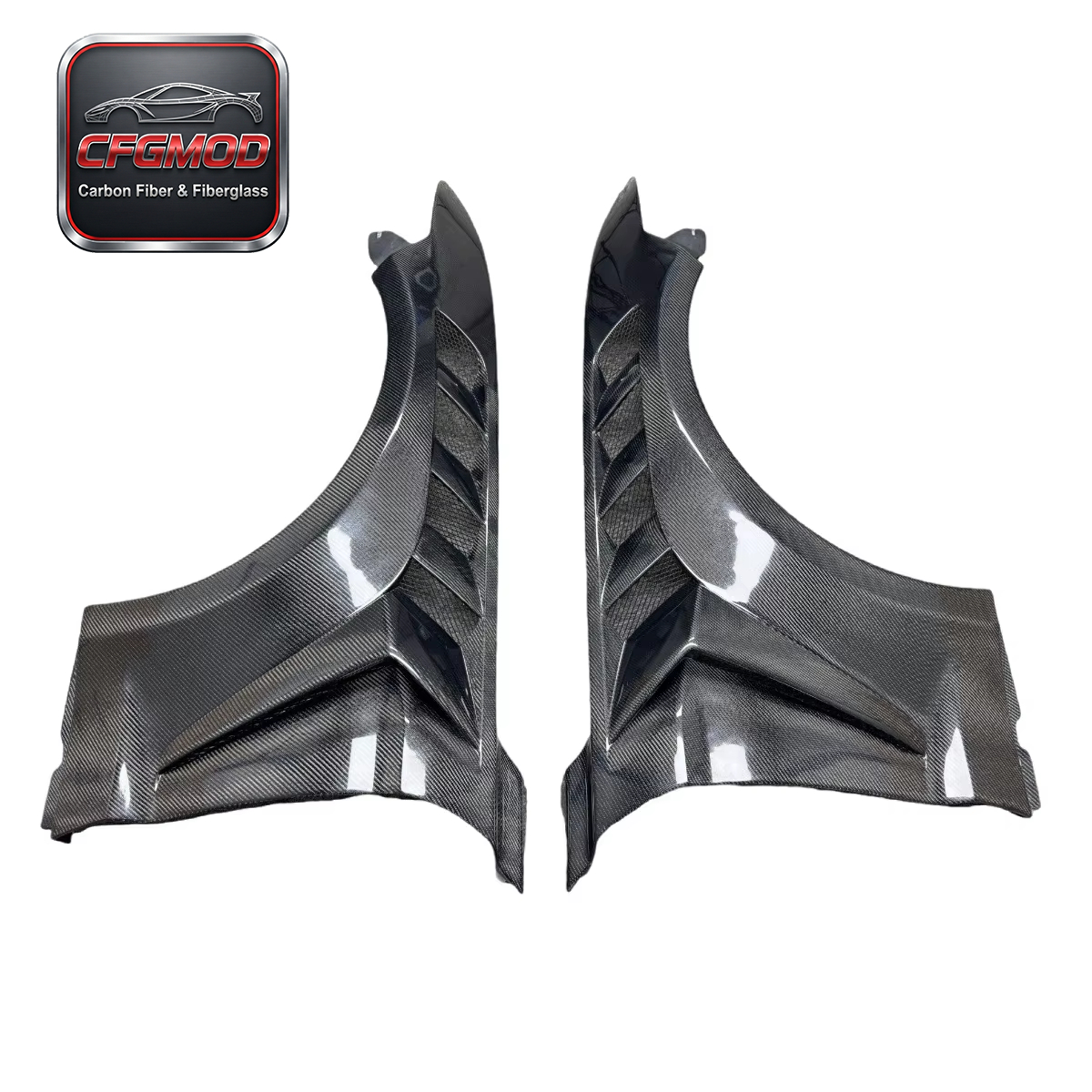 Dry Carbon Fiber GTD Design Front Wing Fender Flares for Ford Mustang 2015-2022 Modification Accessories — 2