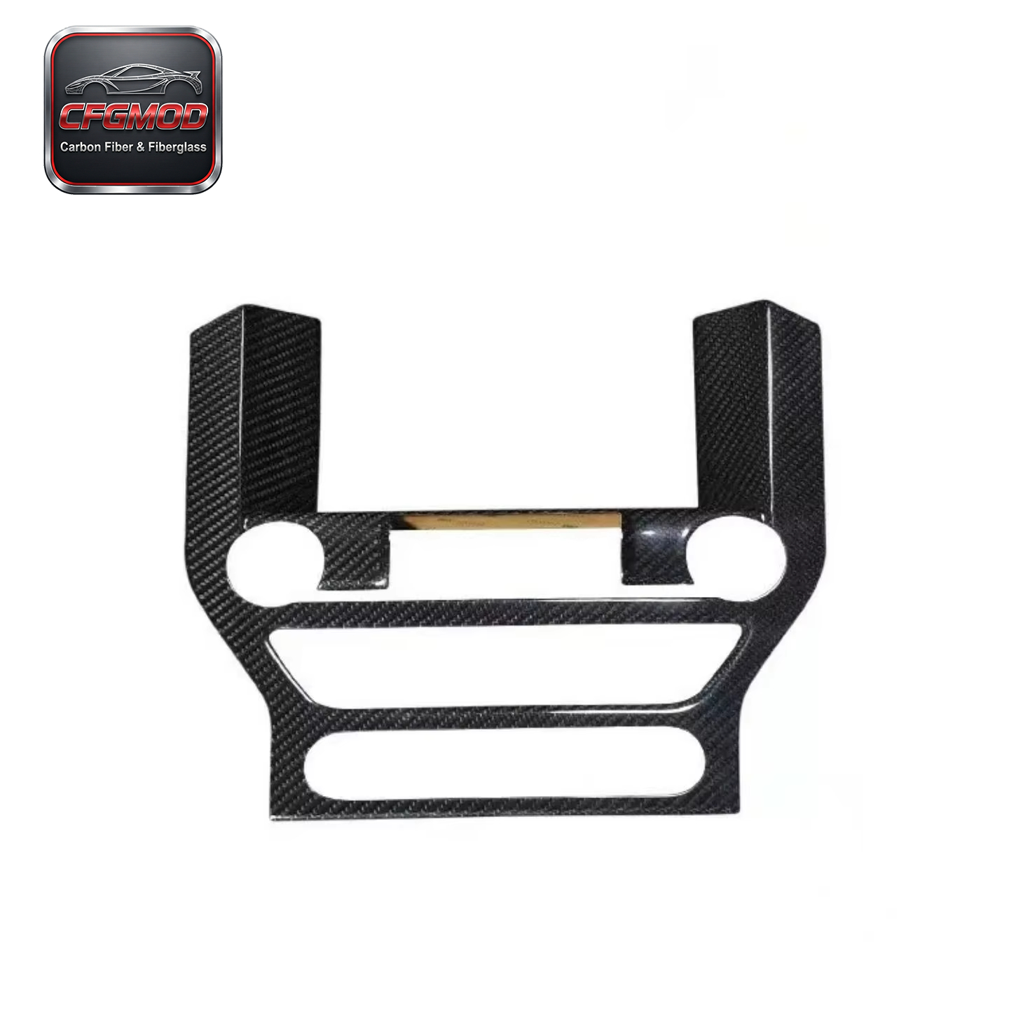 Adhesive Dry Carbon Stereo Radio Panel Cover for Ford Mustang 2015-2023 Interior Modification Parts — 4
