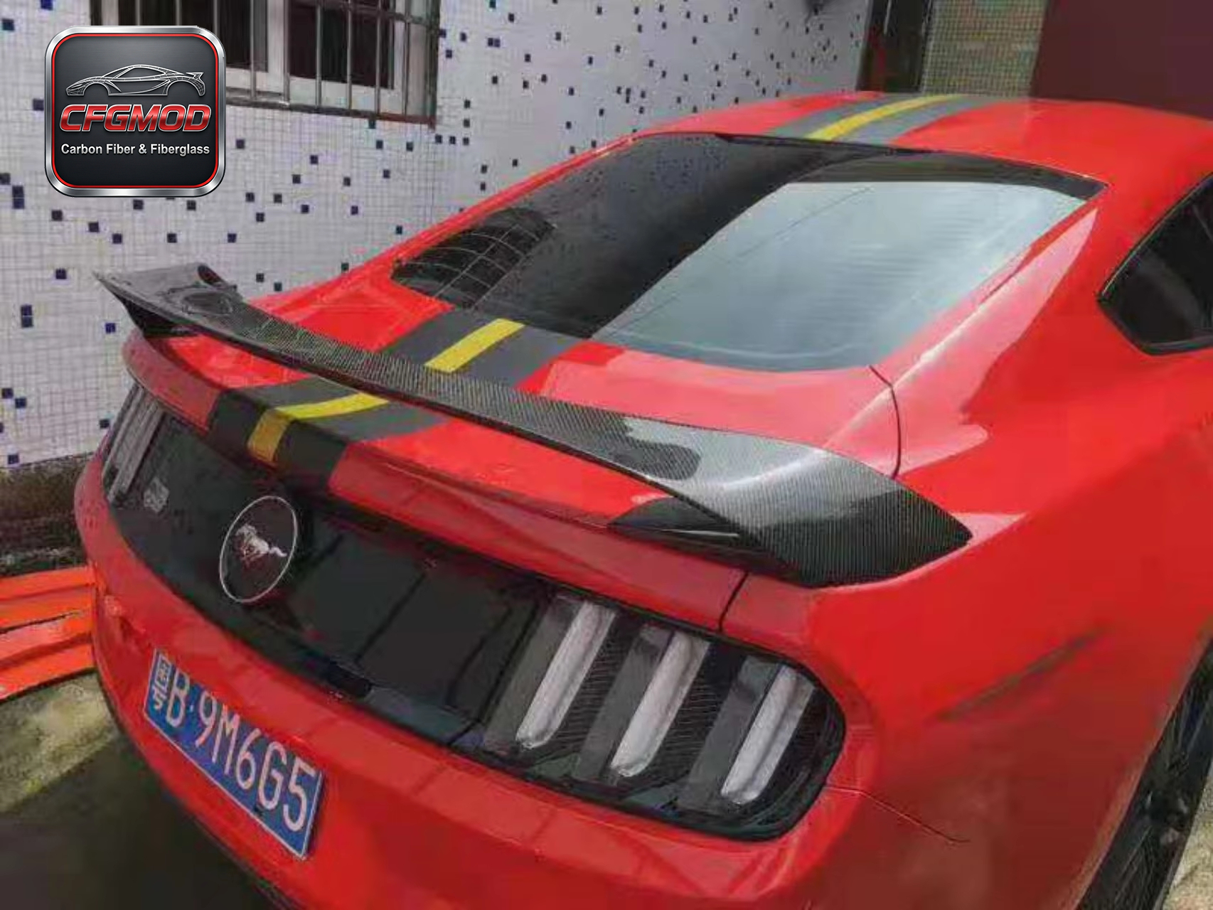 Aerodynamic GT500 Style Carbon Fiber Rear Spoiler Wing for 2015-2023 Ford Mustang — 2