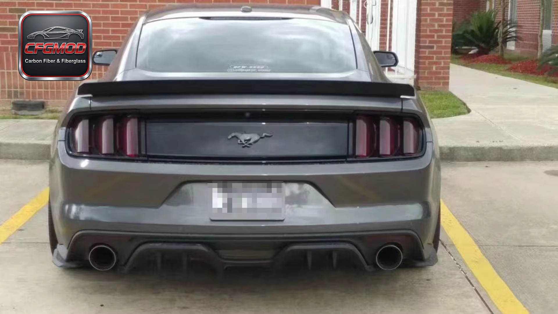 RTR Style Carbon Fiber Rear Trunk Spoiler Wing for 2015-2023 Ford Mustang Tuning Parts — 1