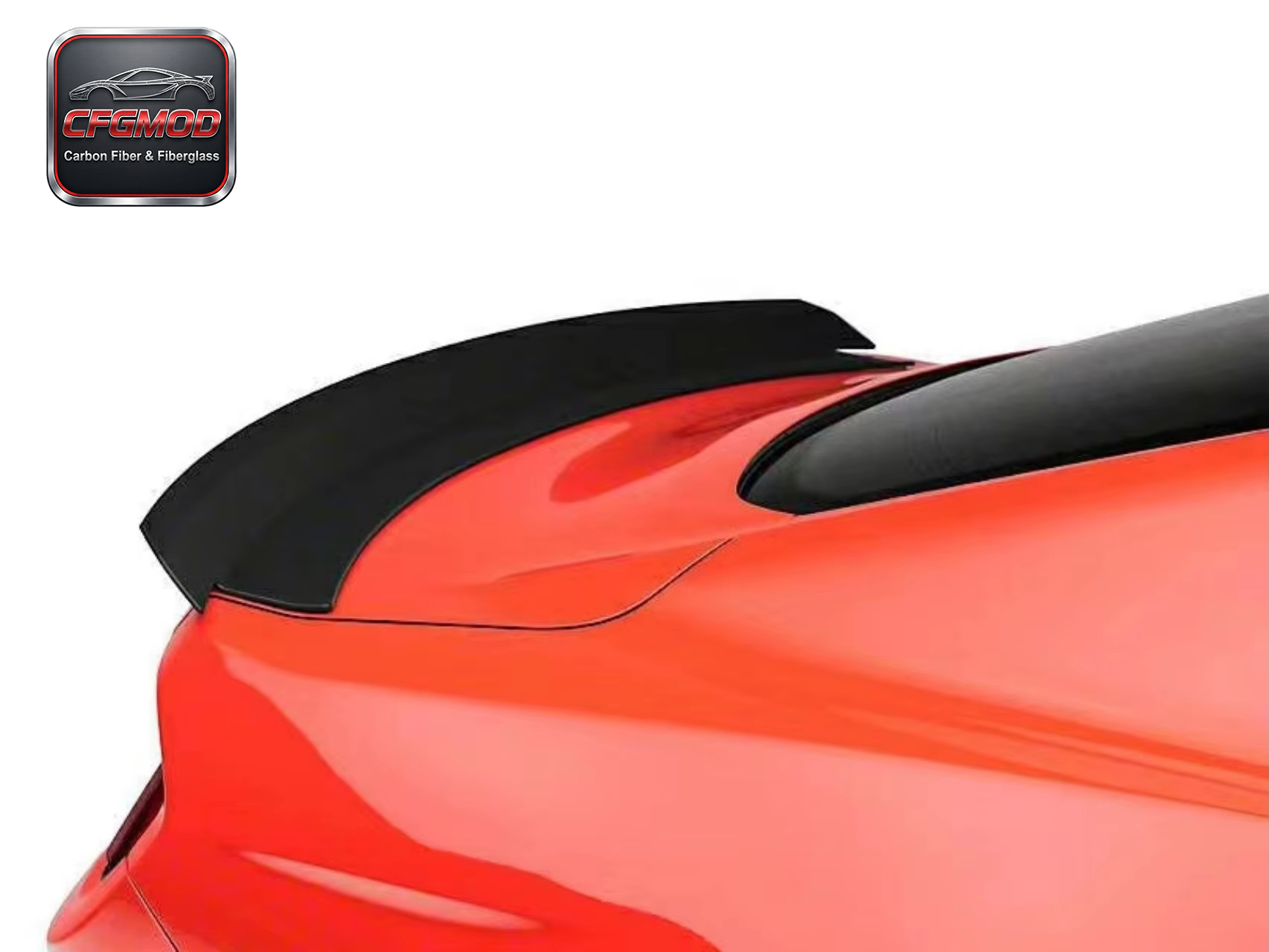 RTR Style Carbon Fiber Rear Trunk Spoiler Wing for 2015-2023 Ford Mustang Tuning Parts — 2