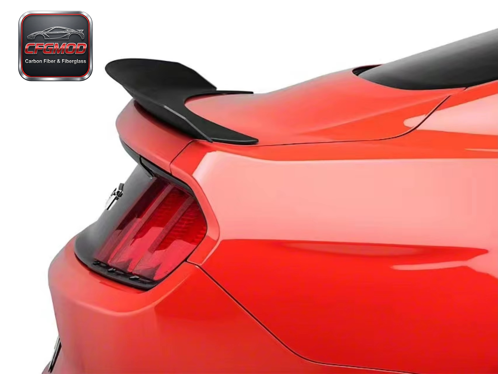 RTR Style Carbon Fiber Rear Trunk Spoiler Wing for 2015-2023 Ford Mustang Tuning Parts — 4