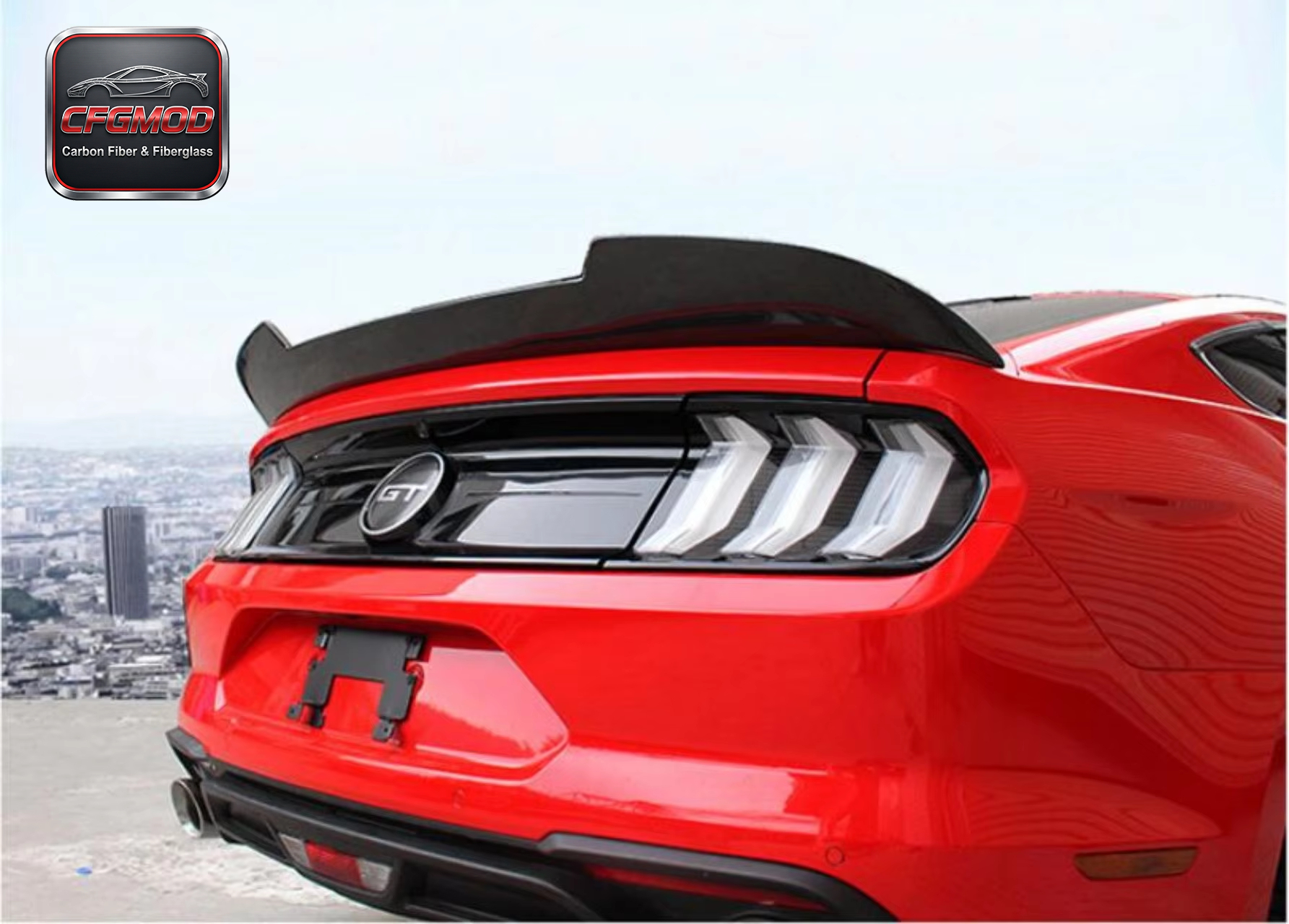 Carbon Fiber MMD Design Rear Decklid Lip Spoiler for Ford Mustang 2015-2023 Modification Accessories — 2