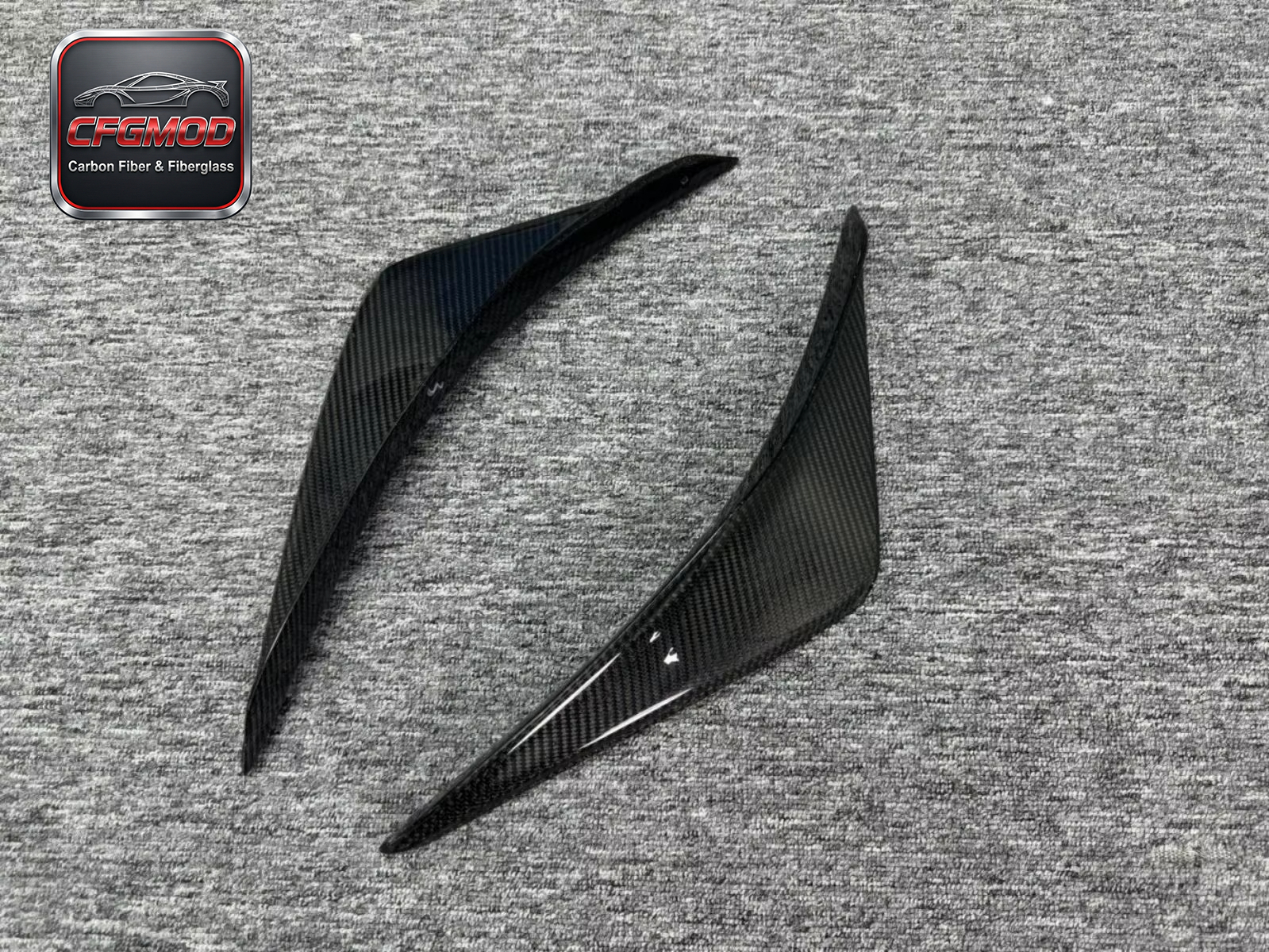 Carbon Fiber APR Design Front Winglets Bumper Splitter Fins for Ford Mustang 2015-2017 Accessories — 3