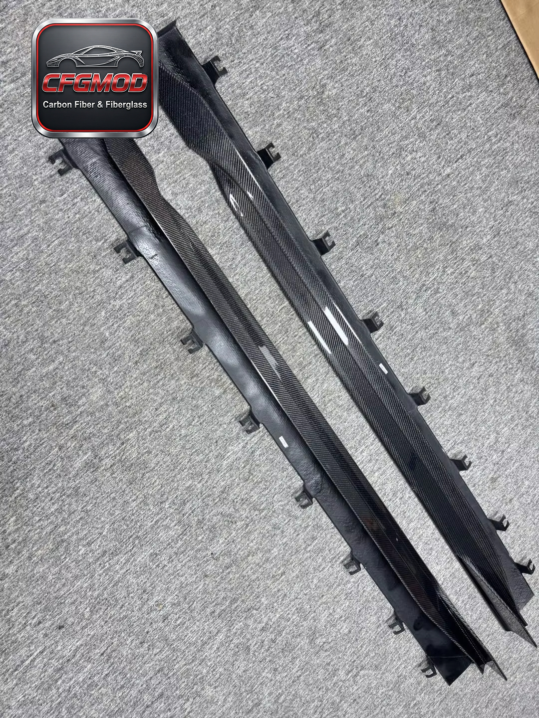 Dry Carbon Fiber JC Design Side Skirt Rocker Panels for Ford Mustang 2024 2025 2026 Accessories — 4