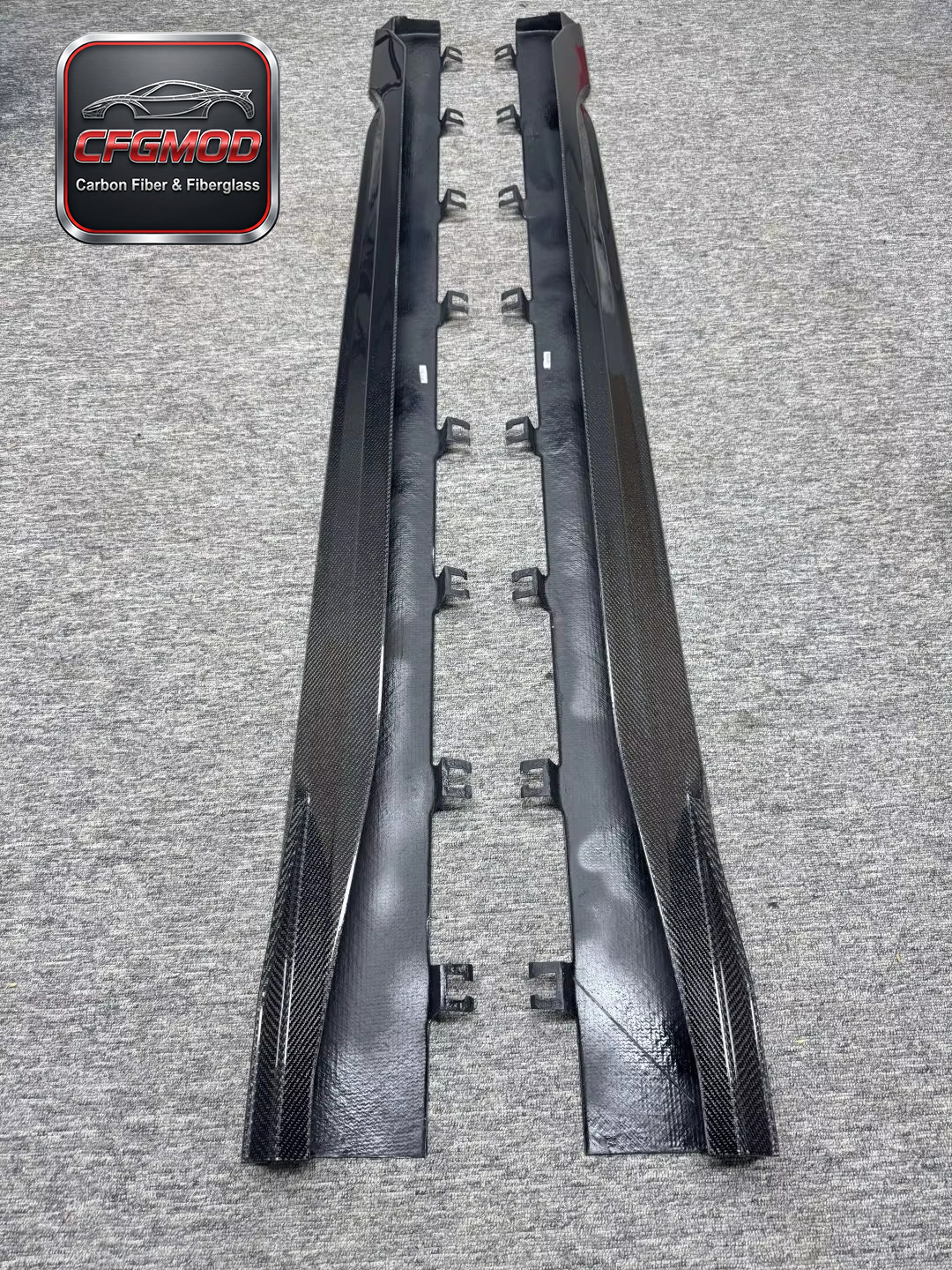 Dry Carbon Fiber JC Design Side Skirt Rocker Panels for Ford Mustang 2024 2025 2026 Accessories — 5