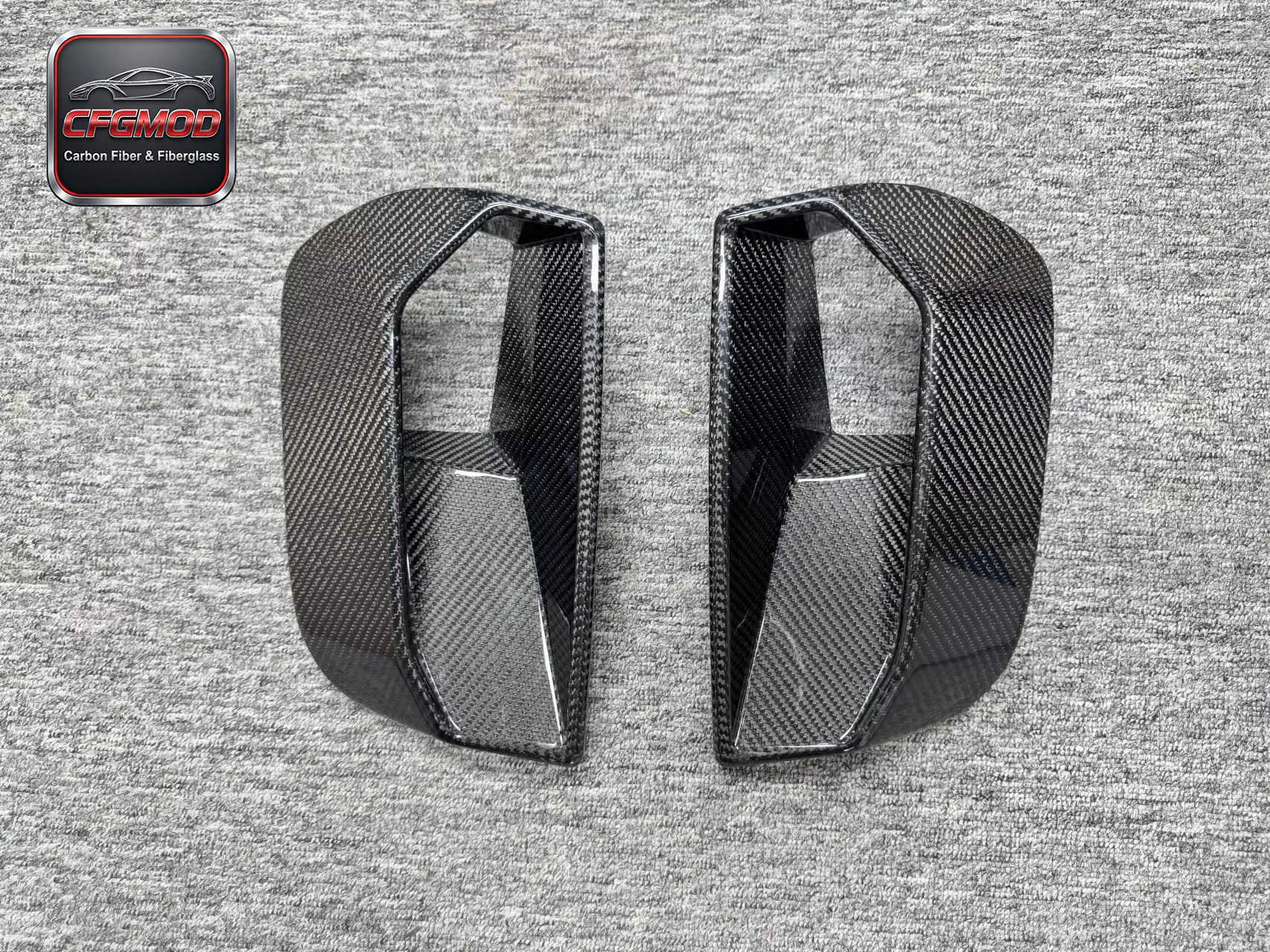 Carbon Fiber Front Bumper Fog Light Vent Cover Trim for 2024+ Ford Mustang S650 — 6