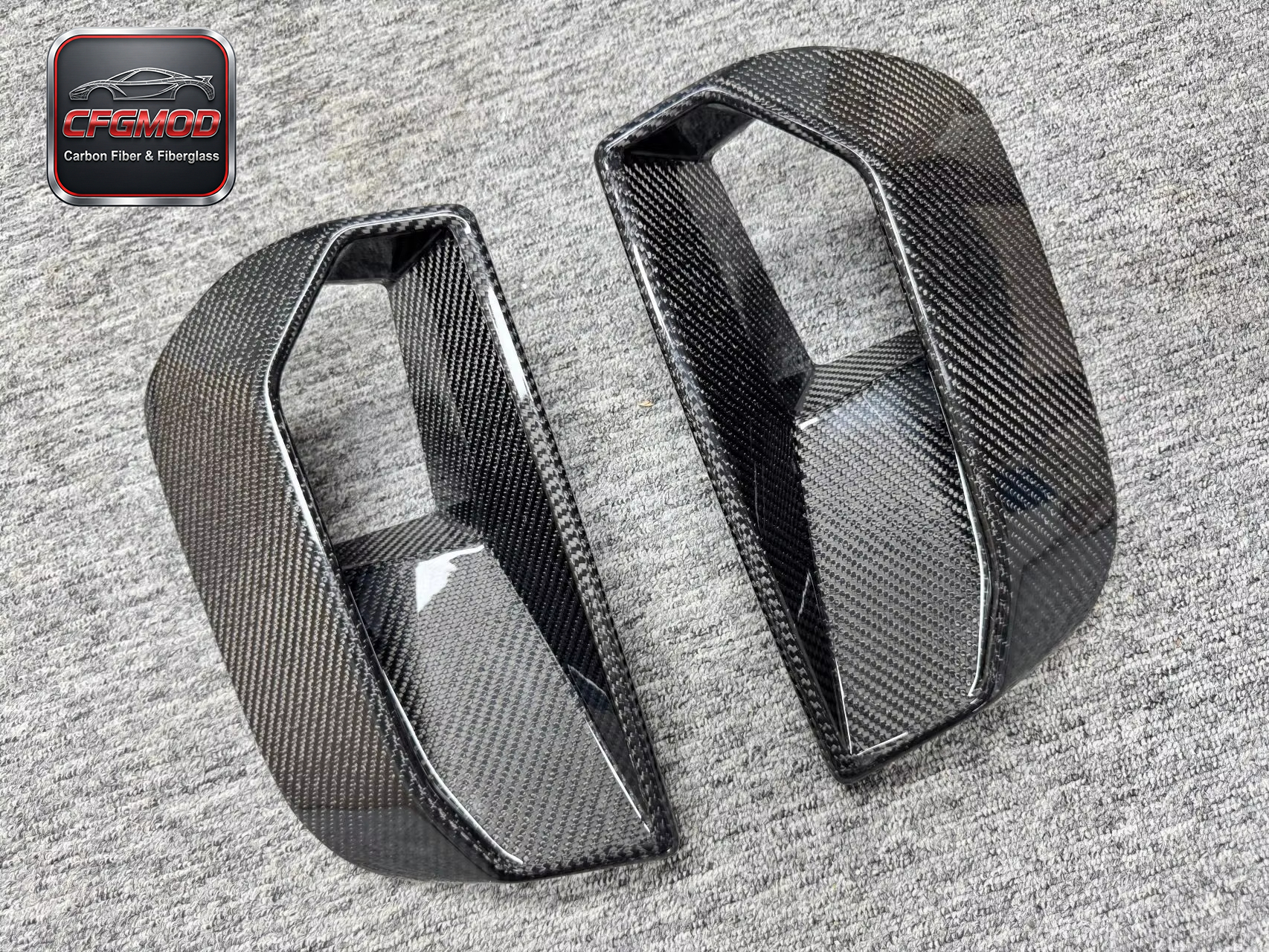 Carbon Fiber Front Bumper Fog Light Vent Cover Trim for 2024+ Ford Mustang S650 — 7