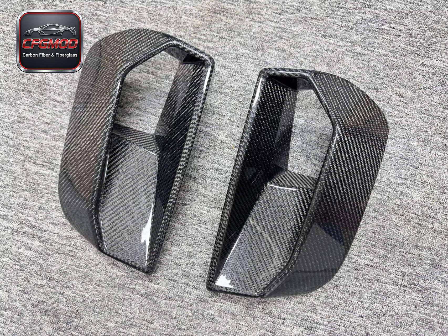 Carbon Fiber Front Bumper Fog Light Vent Cover Trim for 2024+ Ford Mustang S650 — 8