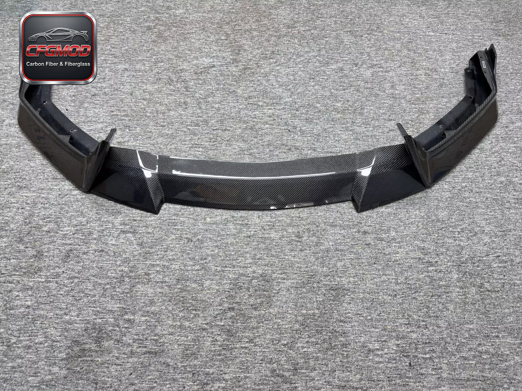 S Style 3-Piece Dry Carbon Fiber Front Bumper Lip Splitter for 2024+ Ford Mustang S650 — 6