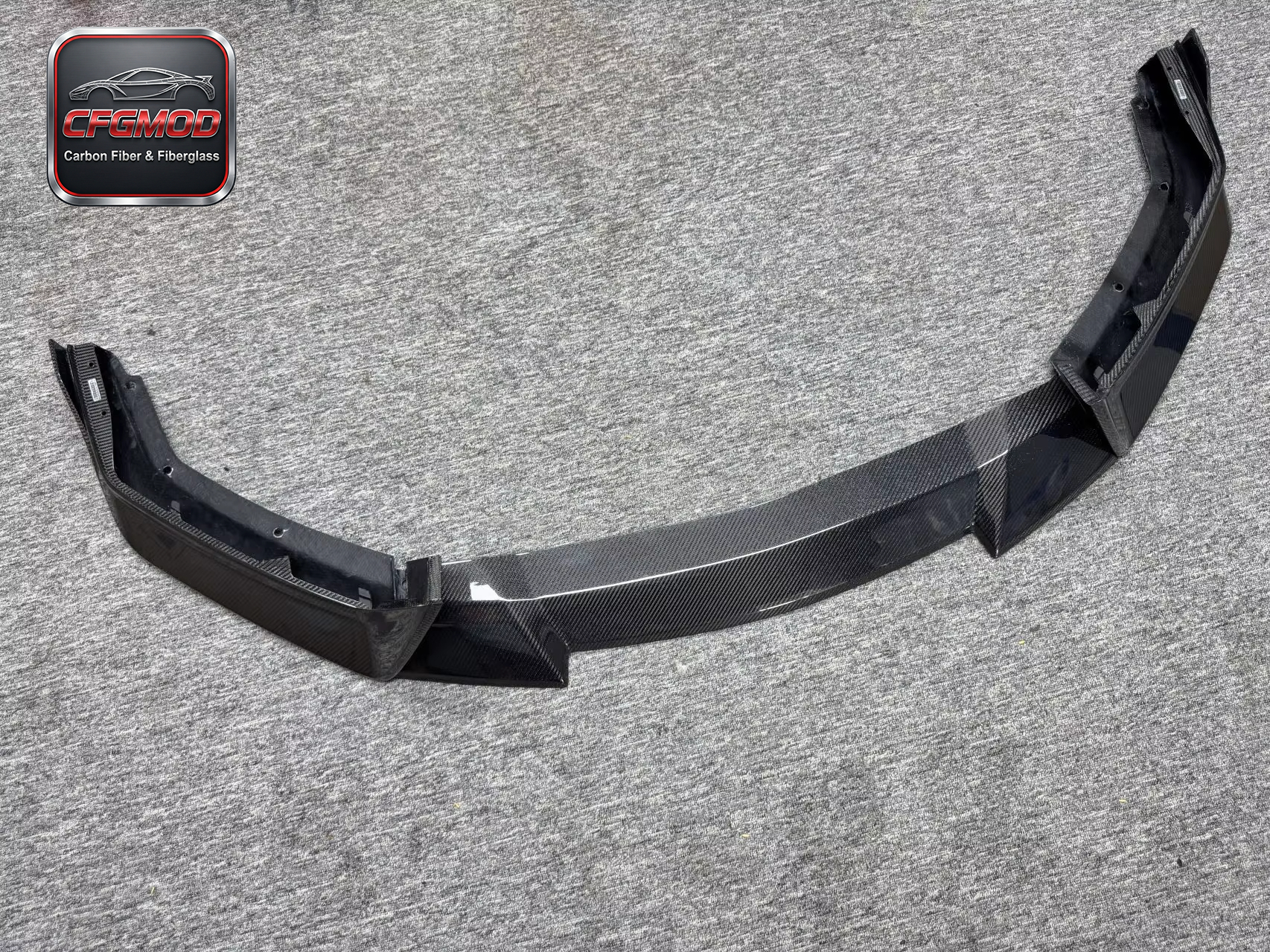 S Style 3-Piece Dry Carbon Fiber Front Bumper Lip Splitter for 2024+ Ford Mustang S650 — 7