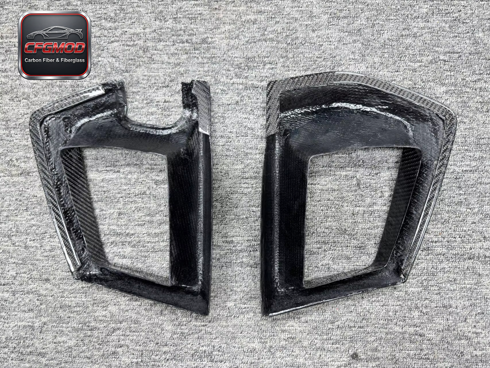 Carbon Fiber Front Bumper Grille Frame Insert for 2024+ Ford Mustang S650 Tuning Parts — 4